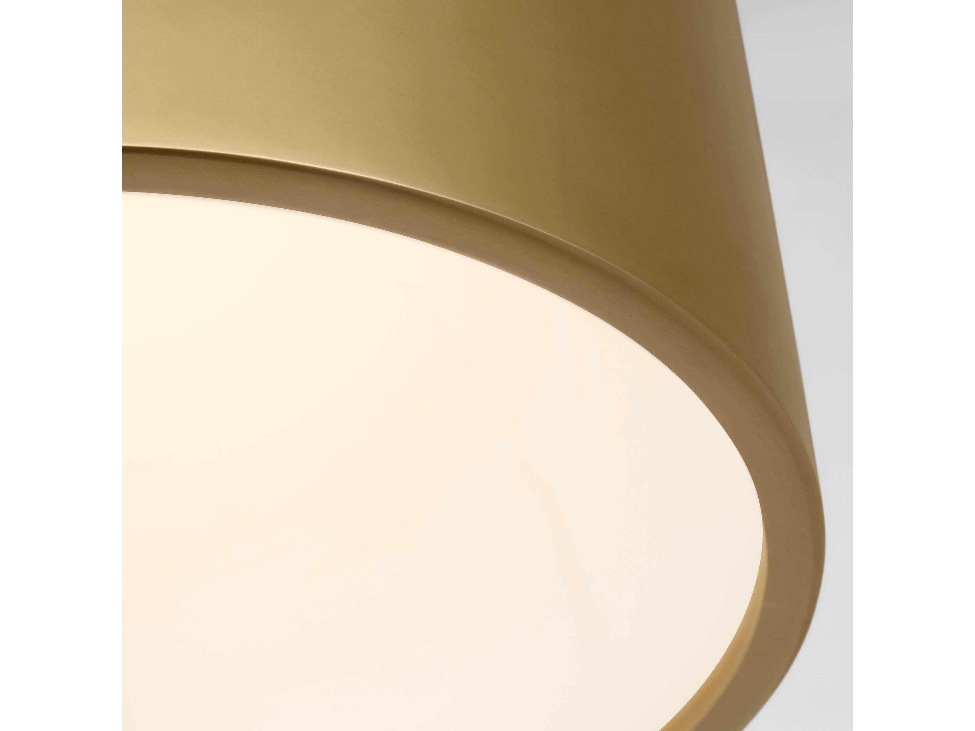 Visual Comfort Modern Dola 1-Light Brass Round Flush Mount