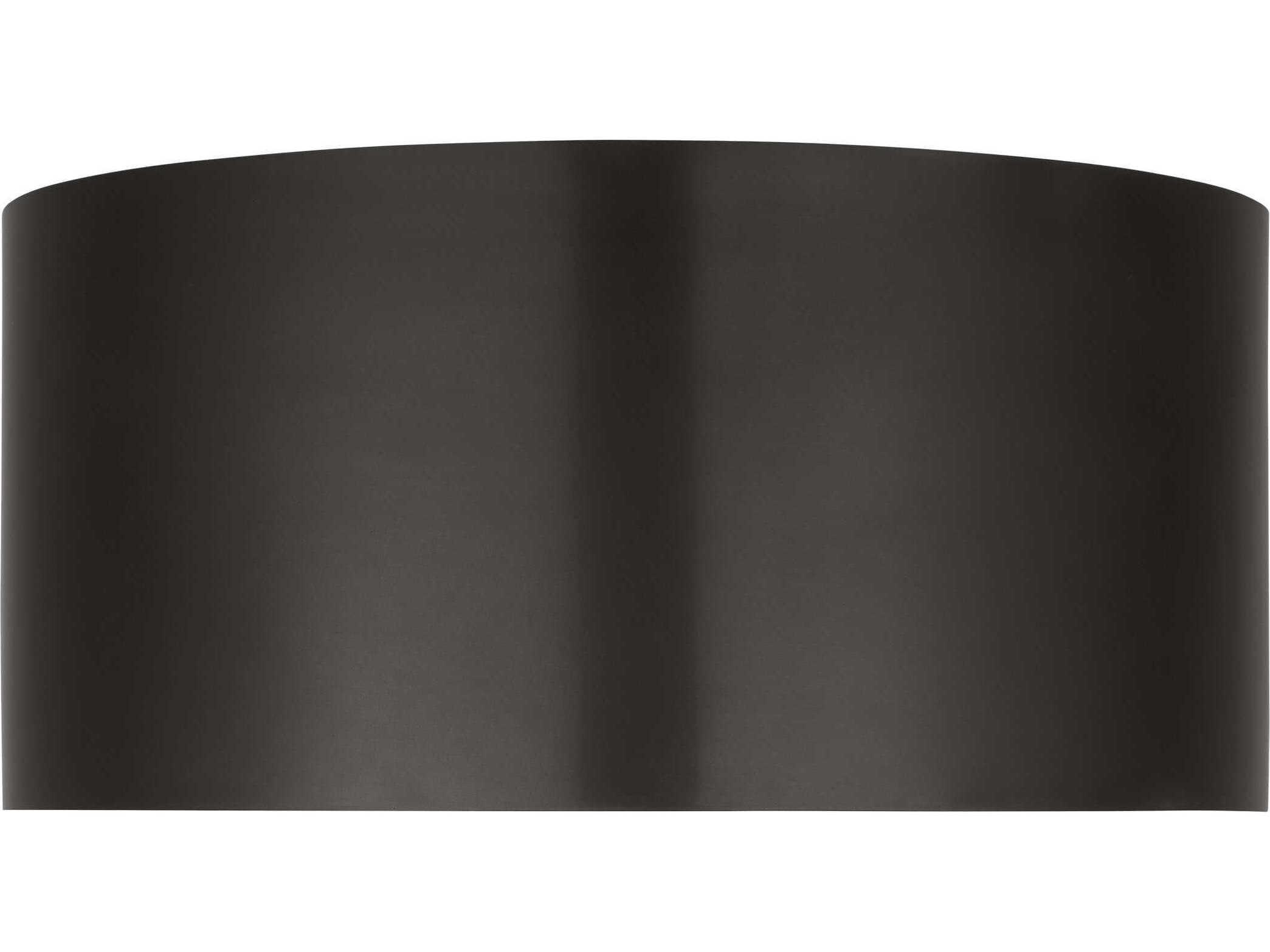 Visual Comfort Modern Dola 1-Light Bronze Drum Flush Mount