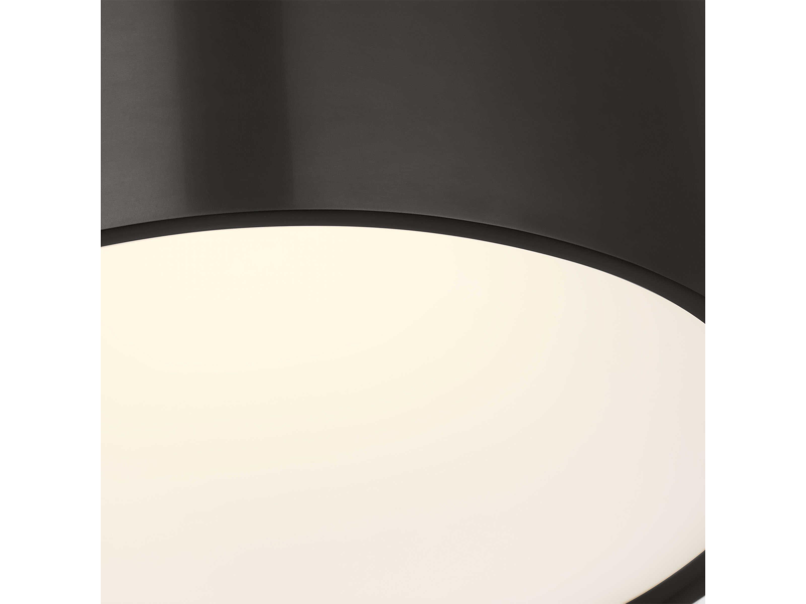 Visual Comfort Modern Dola 1-Light Bronze Drum Flush Mount