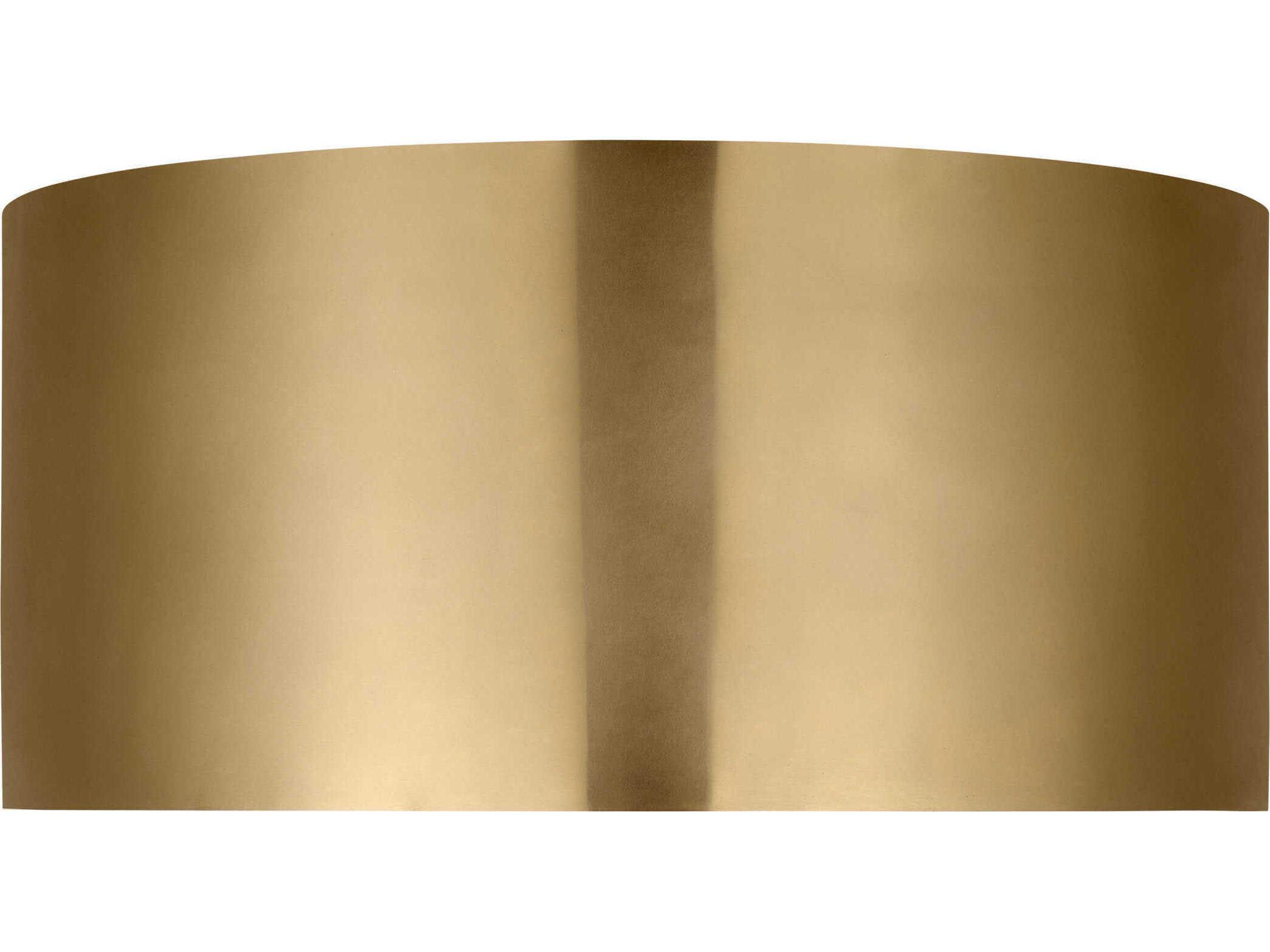 Visual Comfort Modern Dola 1-Light Brass Drum Flush Mount