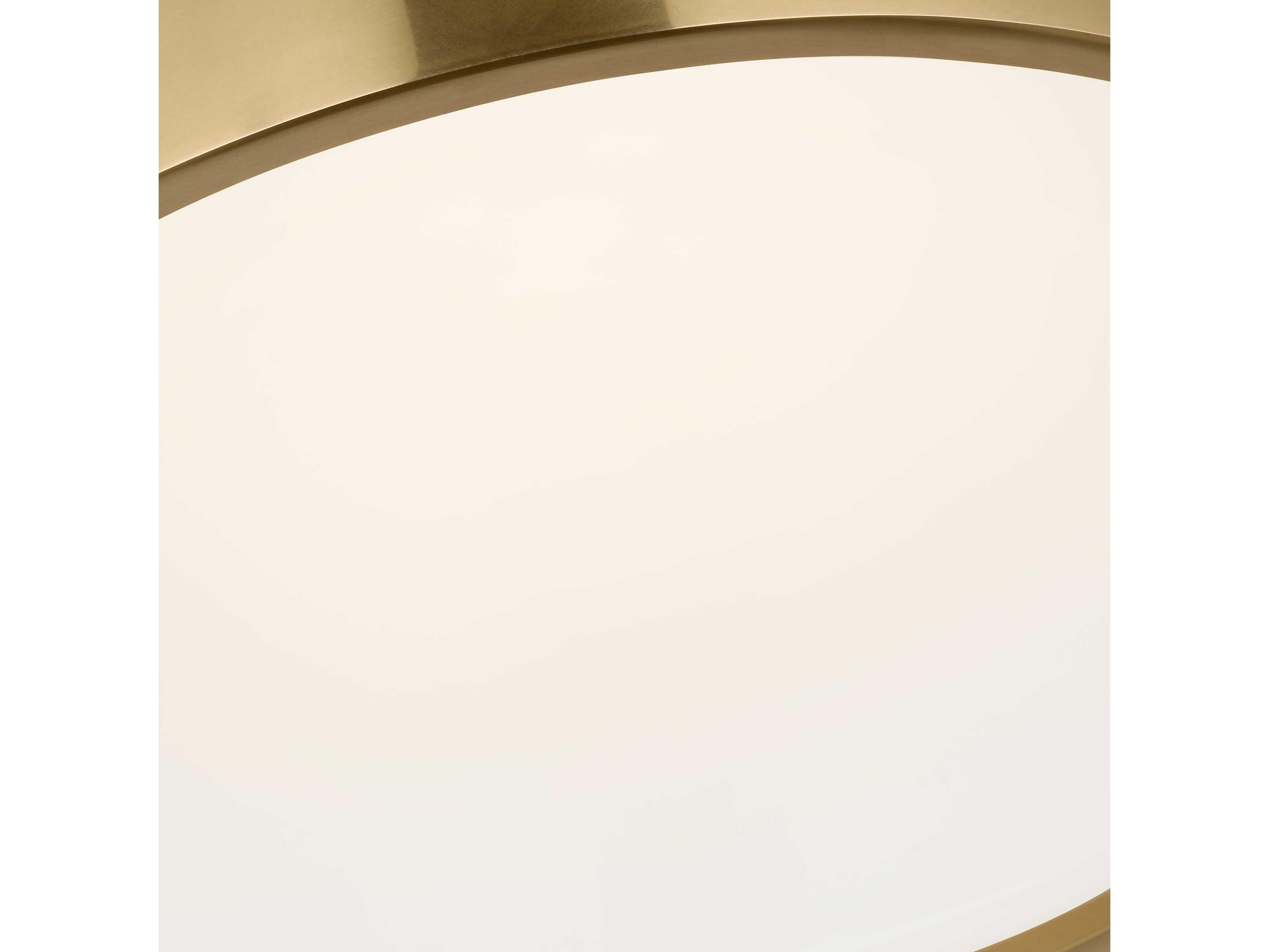 Visual Comfort Modern Dola 1-Light Brass Drum Flush Mount