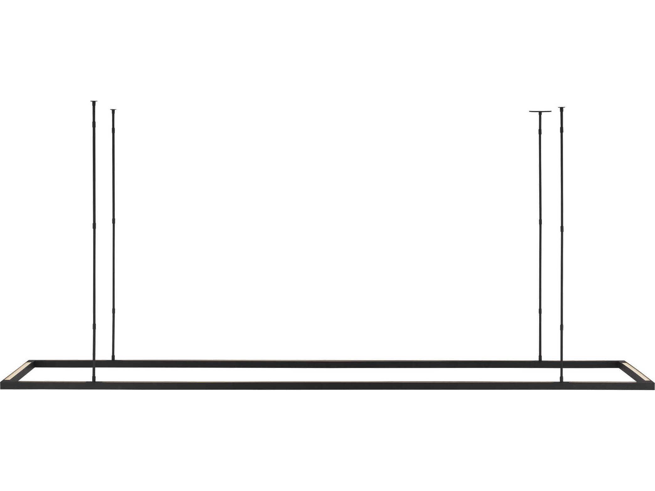 Visual Comfort Modern Stagger 1-Light Nightshade Black Geometric Island Pendant