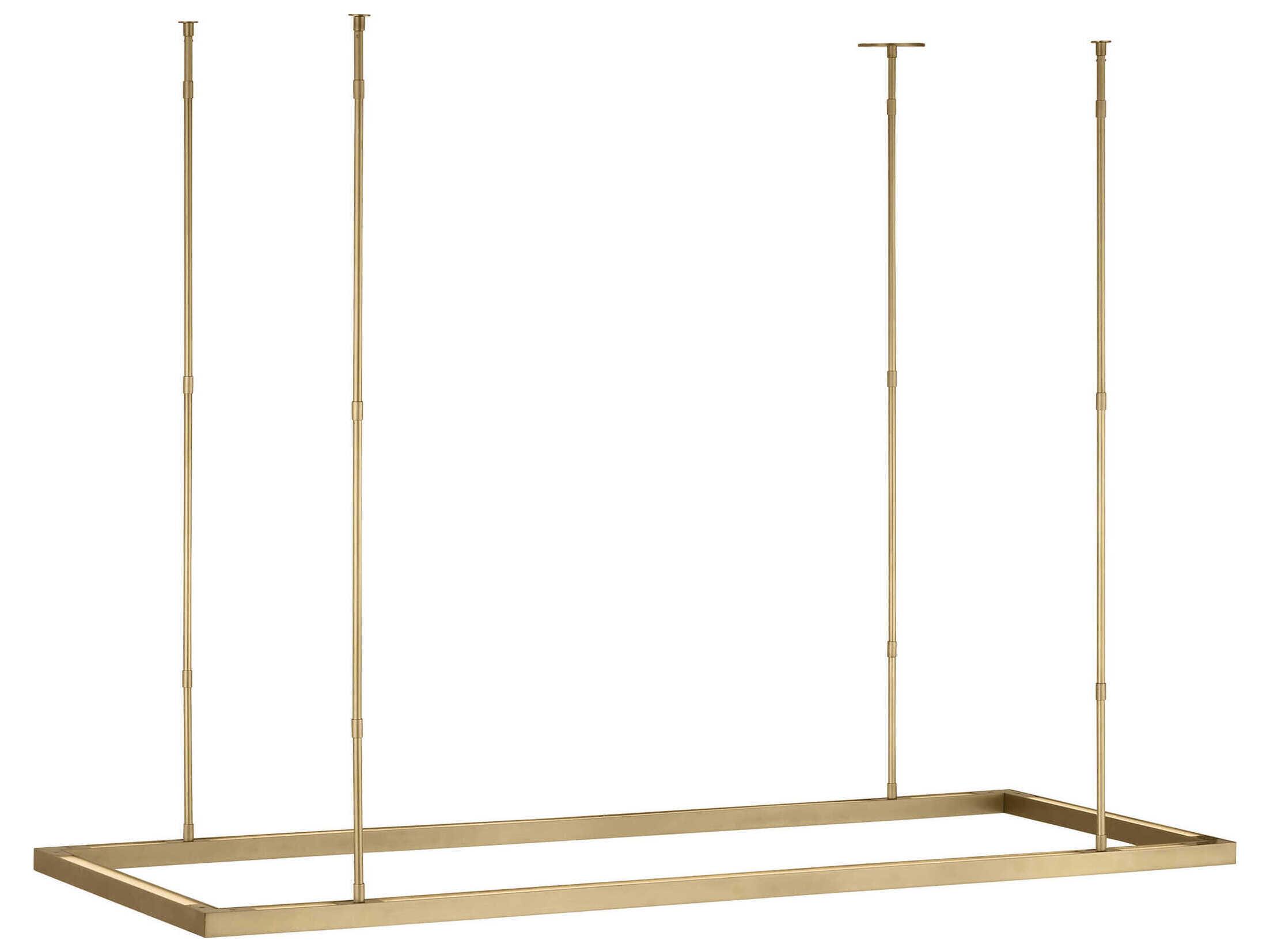 Visual Comfort Modern Stagger 1-Light Natural Brass Geometric Island Pendant