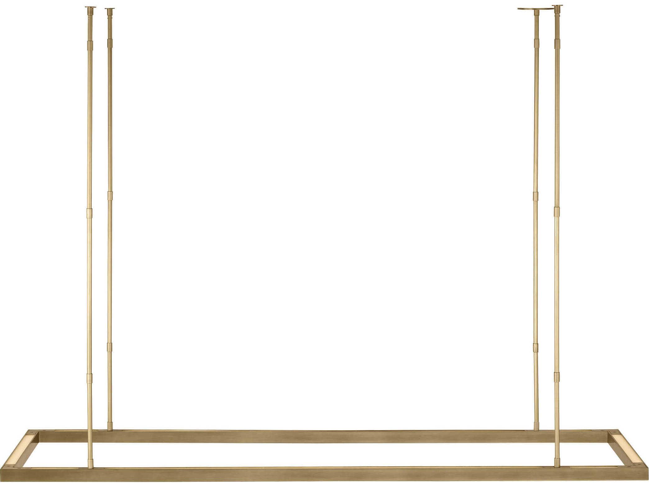 Visual Comfort Modern Stagger 1-Light Natural Brass Geometric Island Pendant