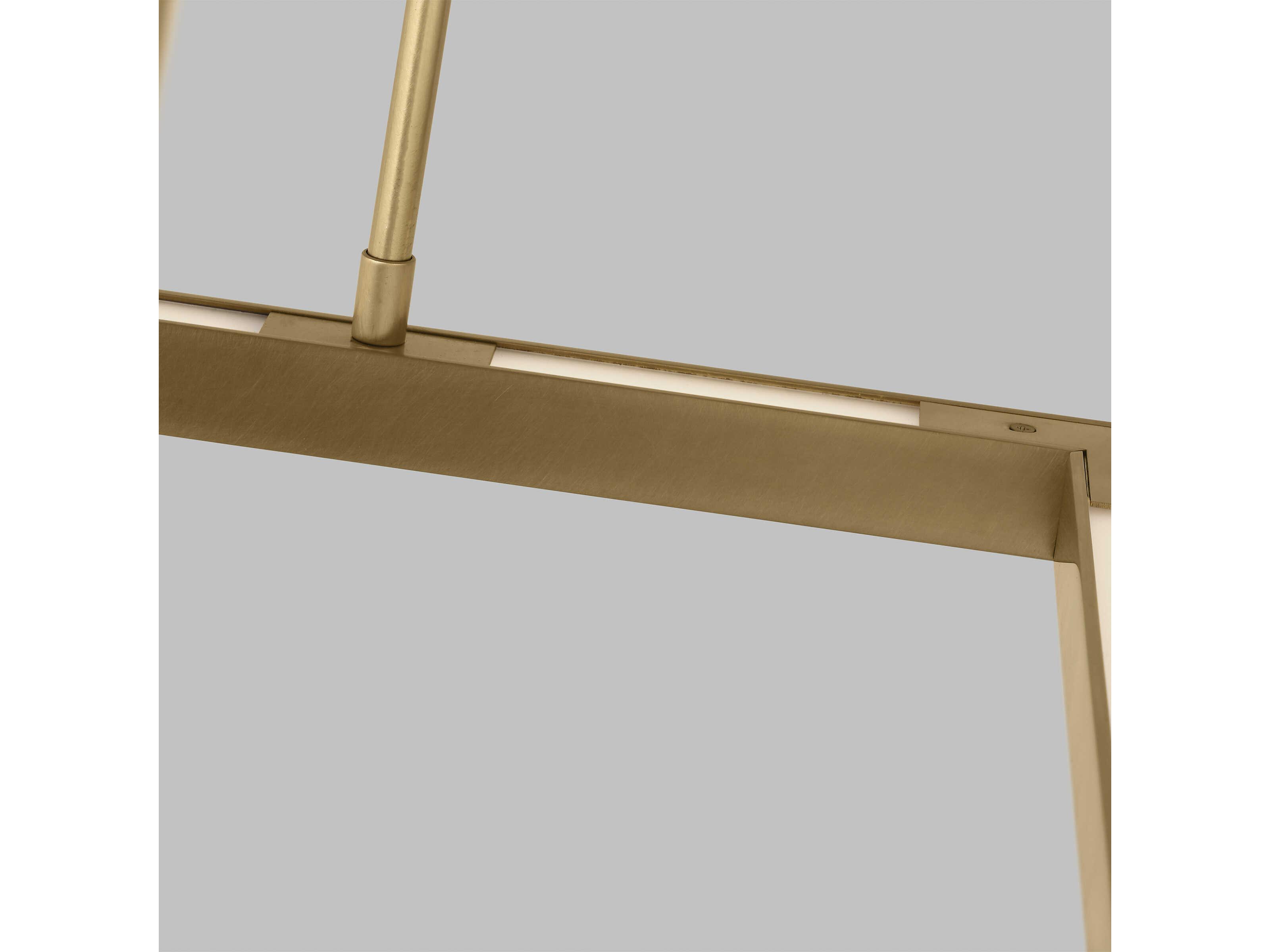 Visual Comfort Modern Stagger 1-Light Natural Brass Geometric Island Pendant