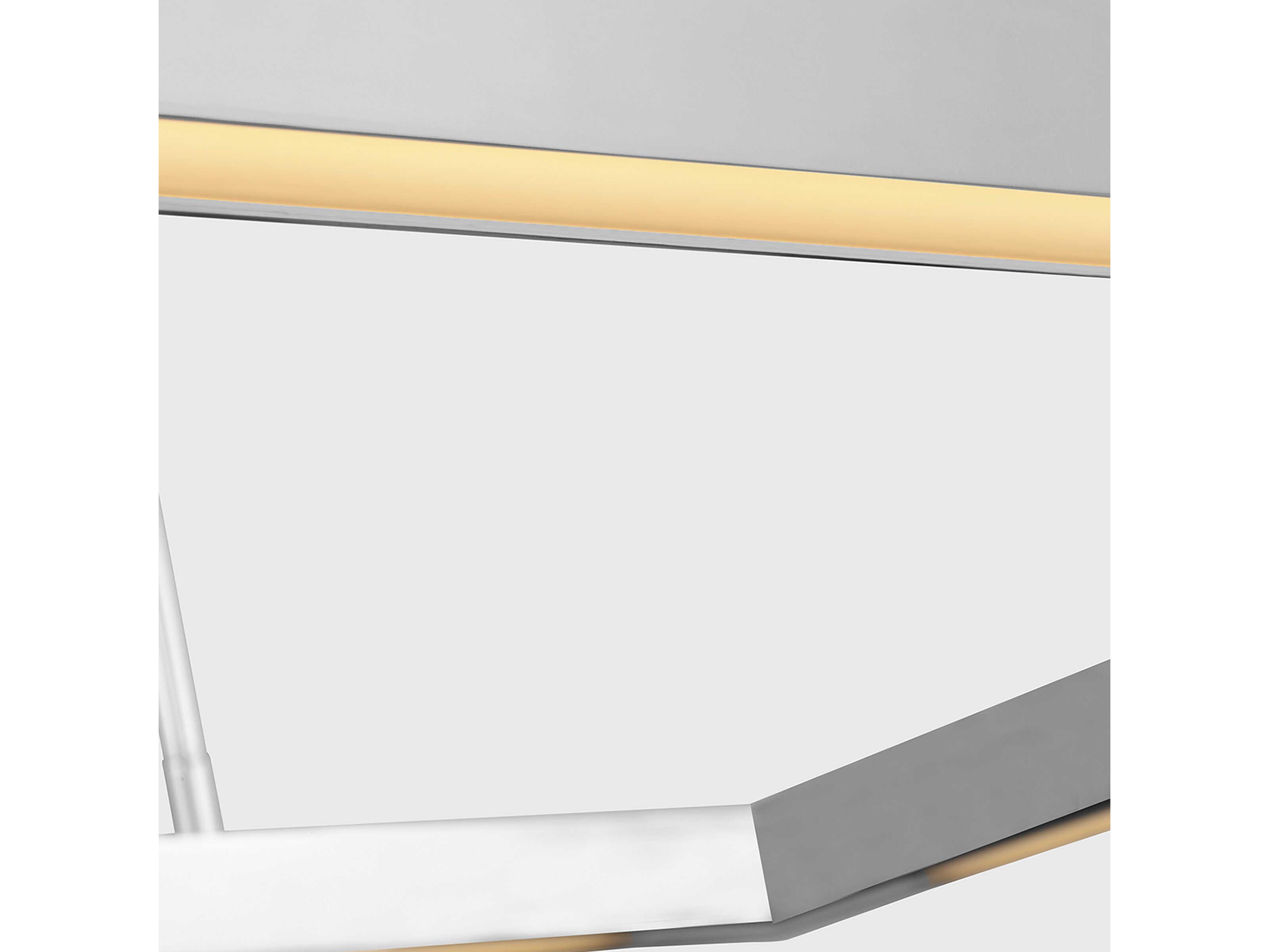 Visual Comfort Modern Stagger 1-Light Polished Stainless Steel Linear Island Pendant