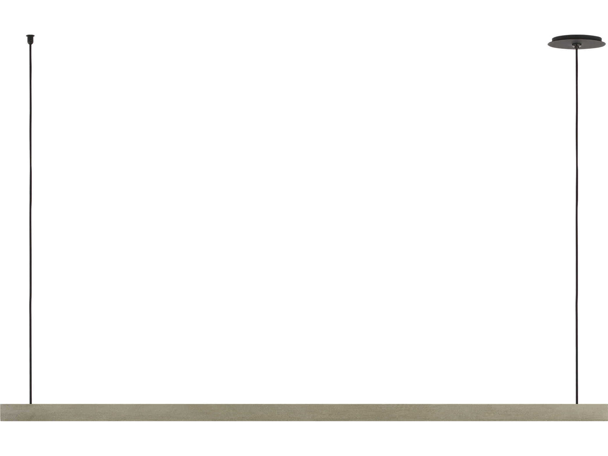 Visual Comfort Modern Lino 1-Light Honed Concrete Gray Linear Island Pendant