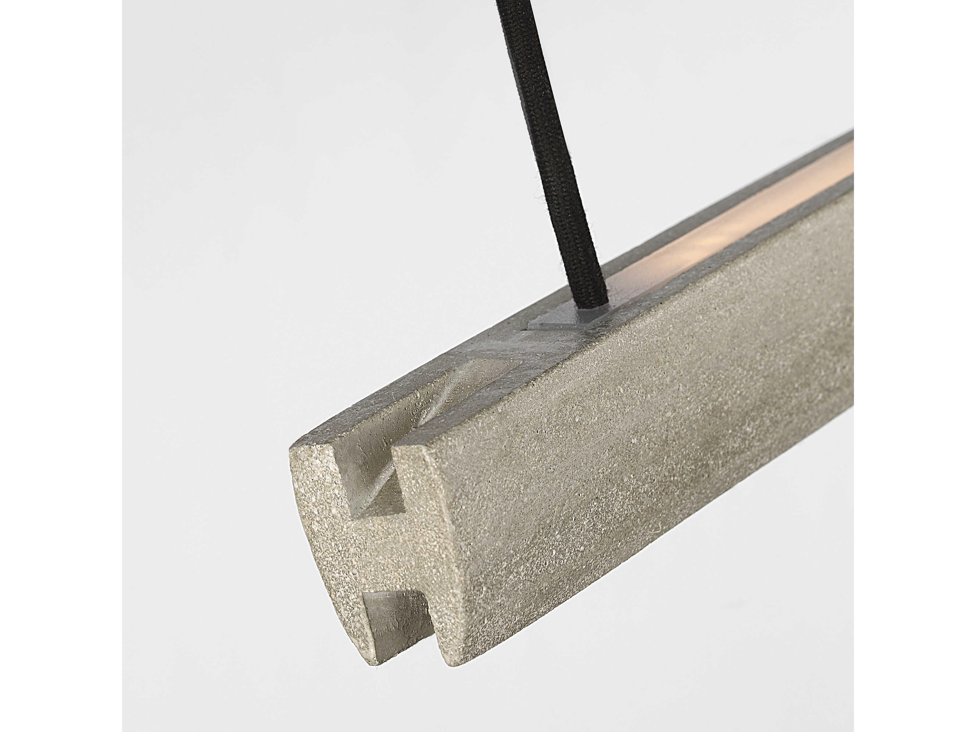 Visual Comfort Modern Lino 1-Light Honed Concrete Gray Linear Island Pendant