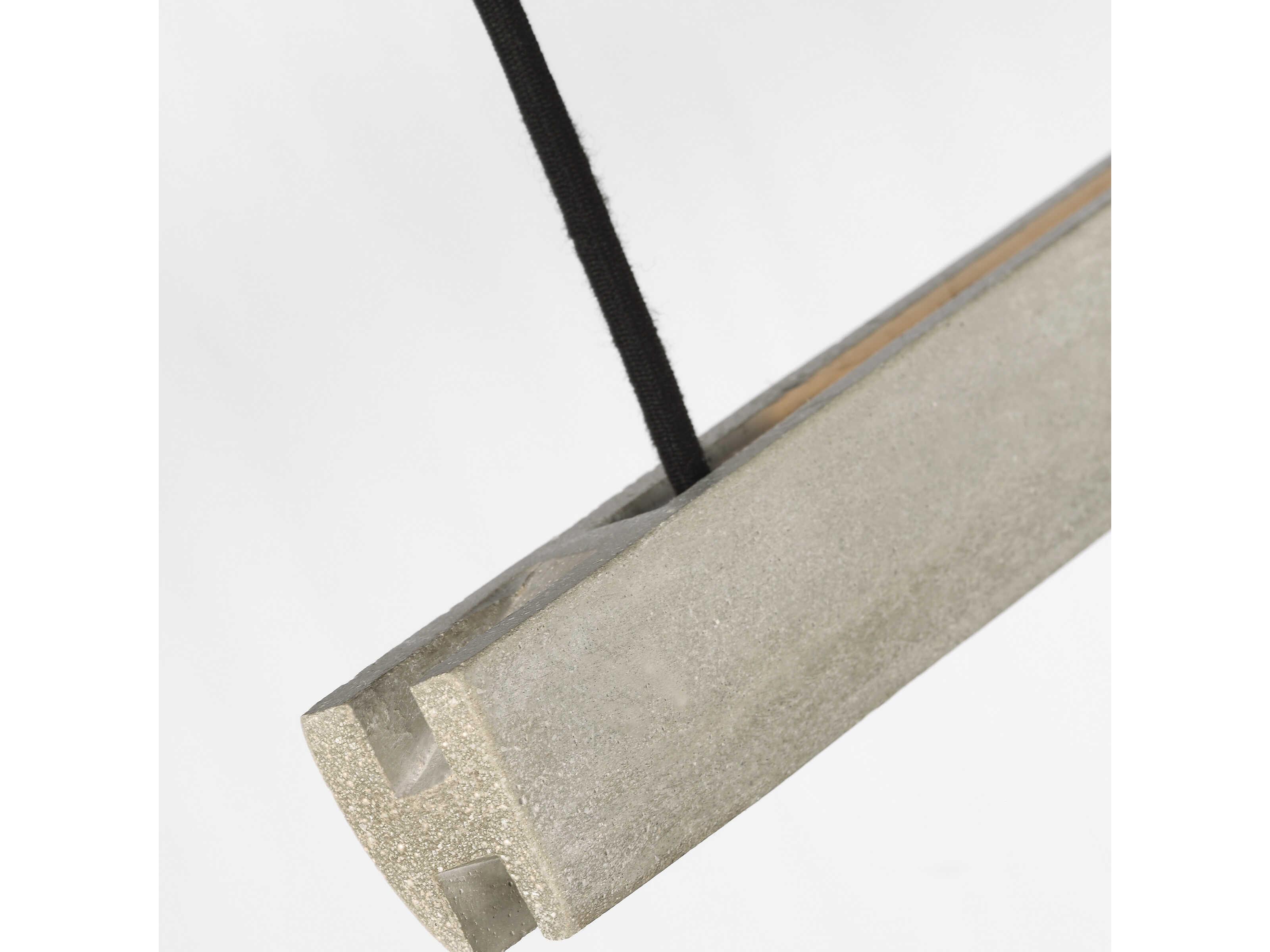 Visual Comfort Modern Lino 1-Light Honed Concrete Gray Linear Island Pendant