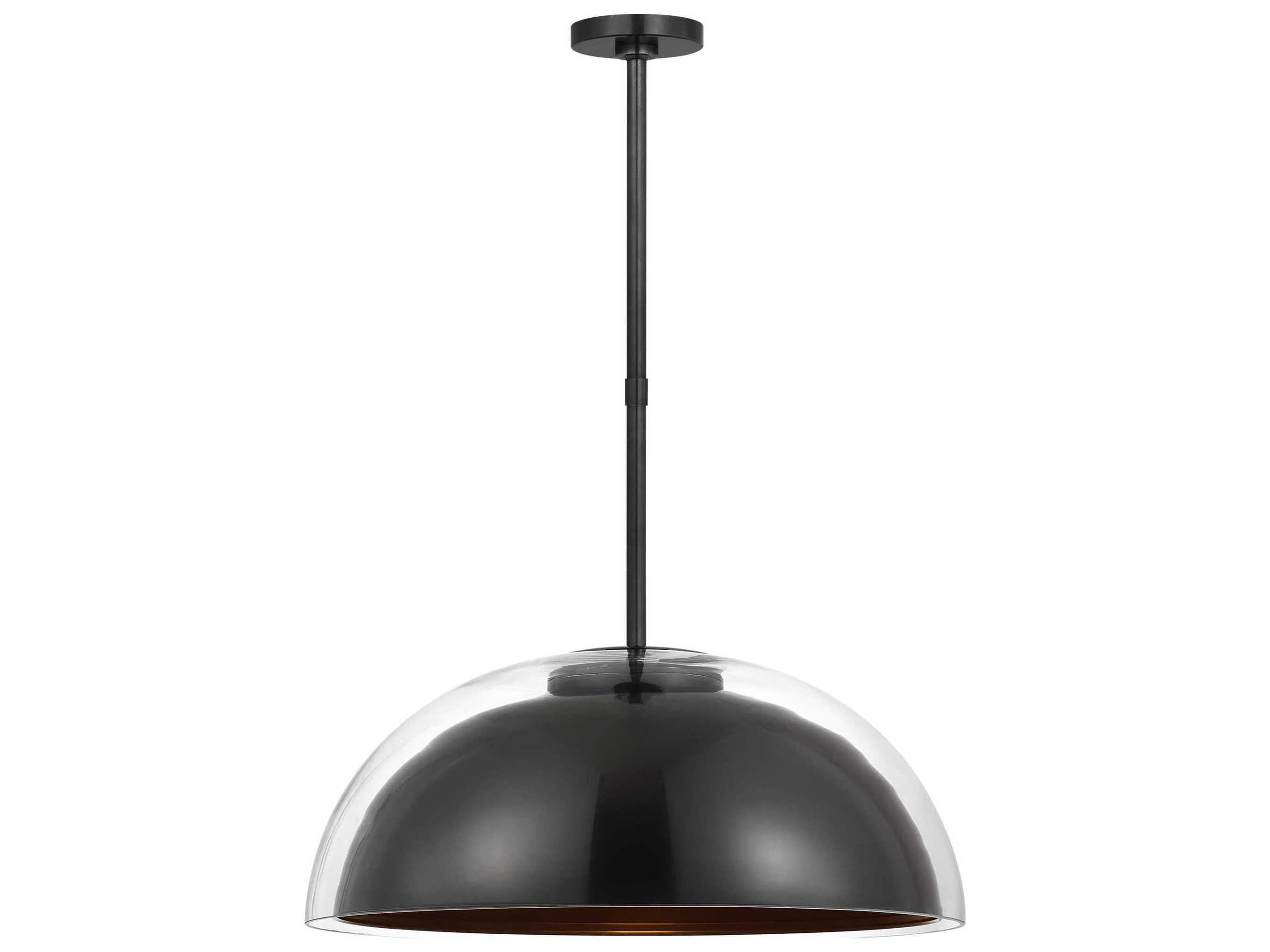 Visual Comfort Modern Lusi 1-Light Bronze Dome Pendant