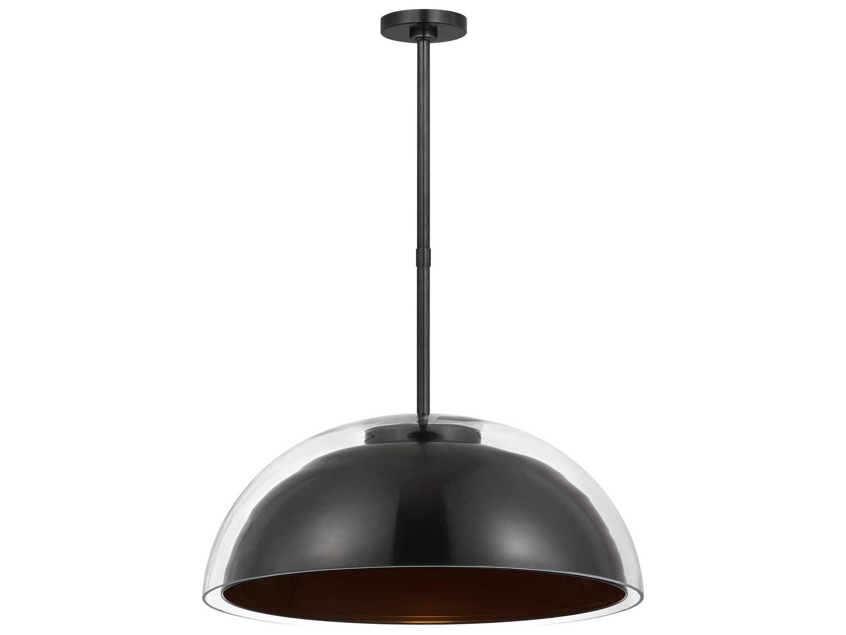 Visual Comfort Modern Lusi 1-Light Bronze Dome Pendant