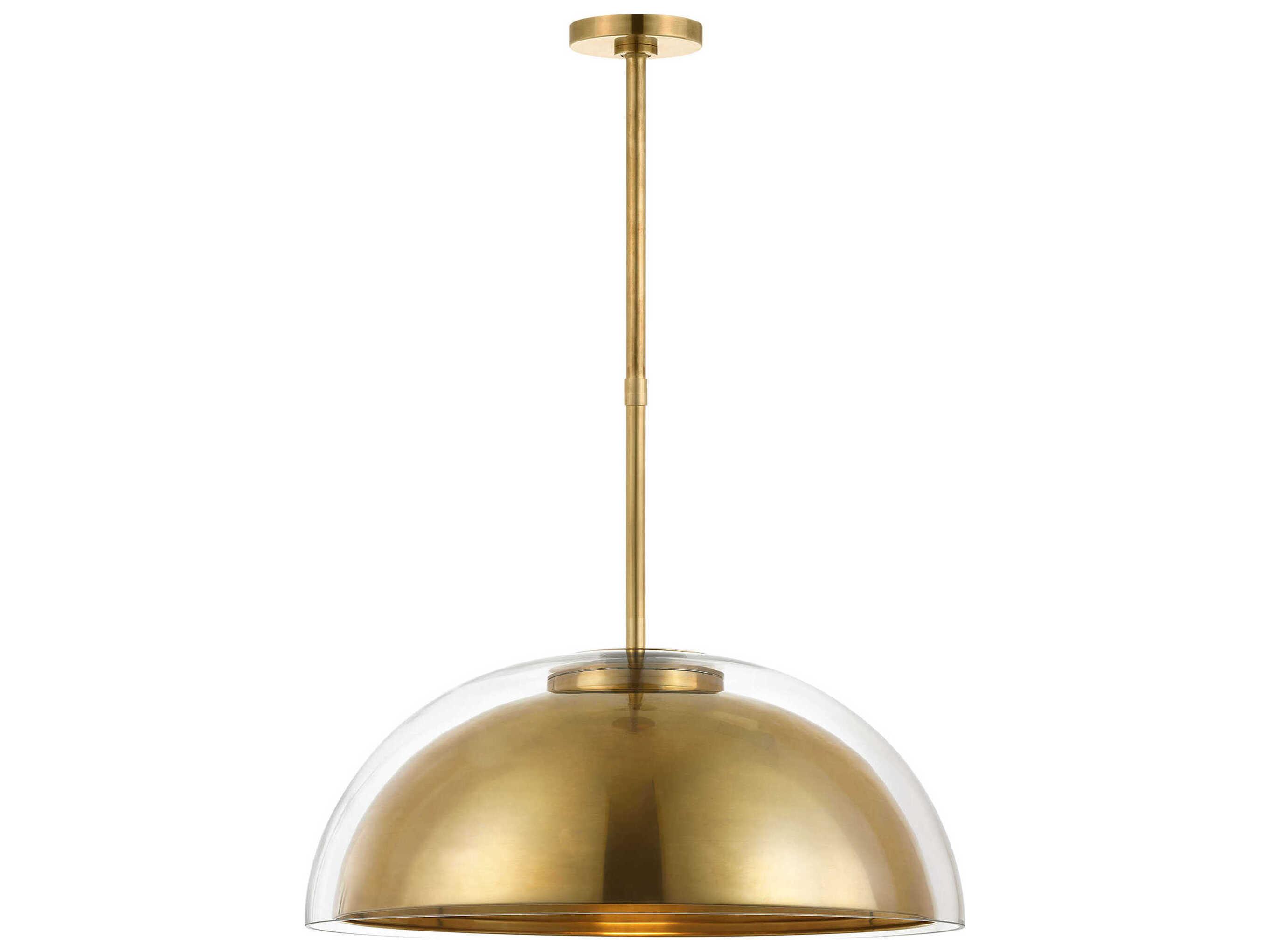 Visual Comfort Modern Lusi 1-Light Brass Dome Pendant