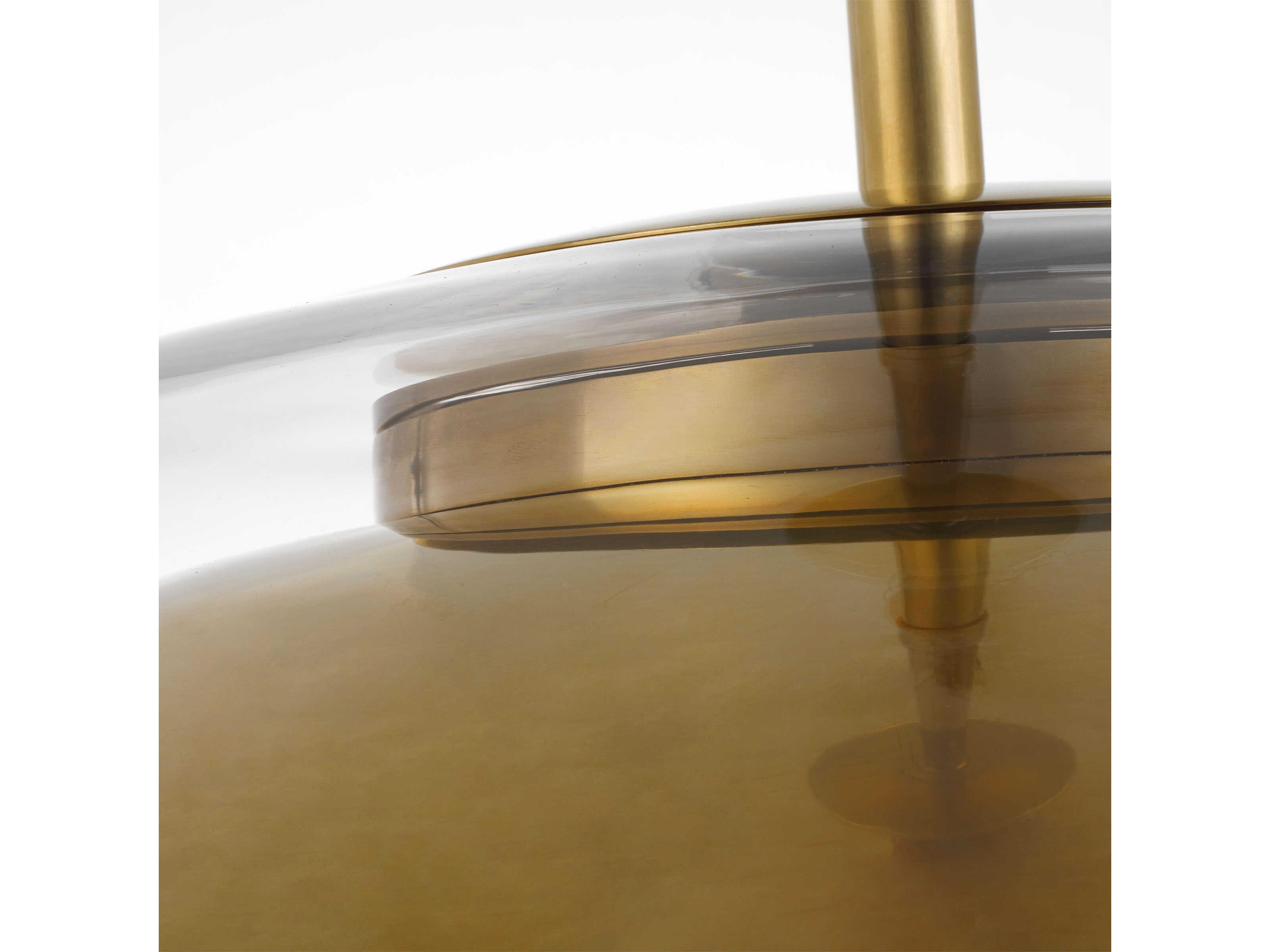 Visual Comfort Modern Lusi 1-Light Brass Dome Pendant