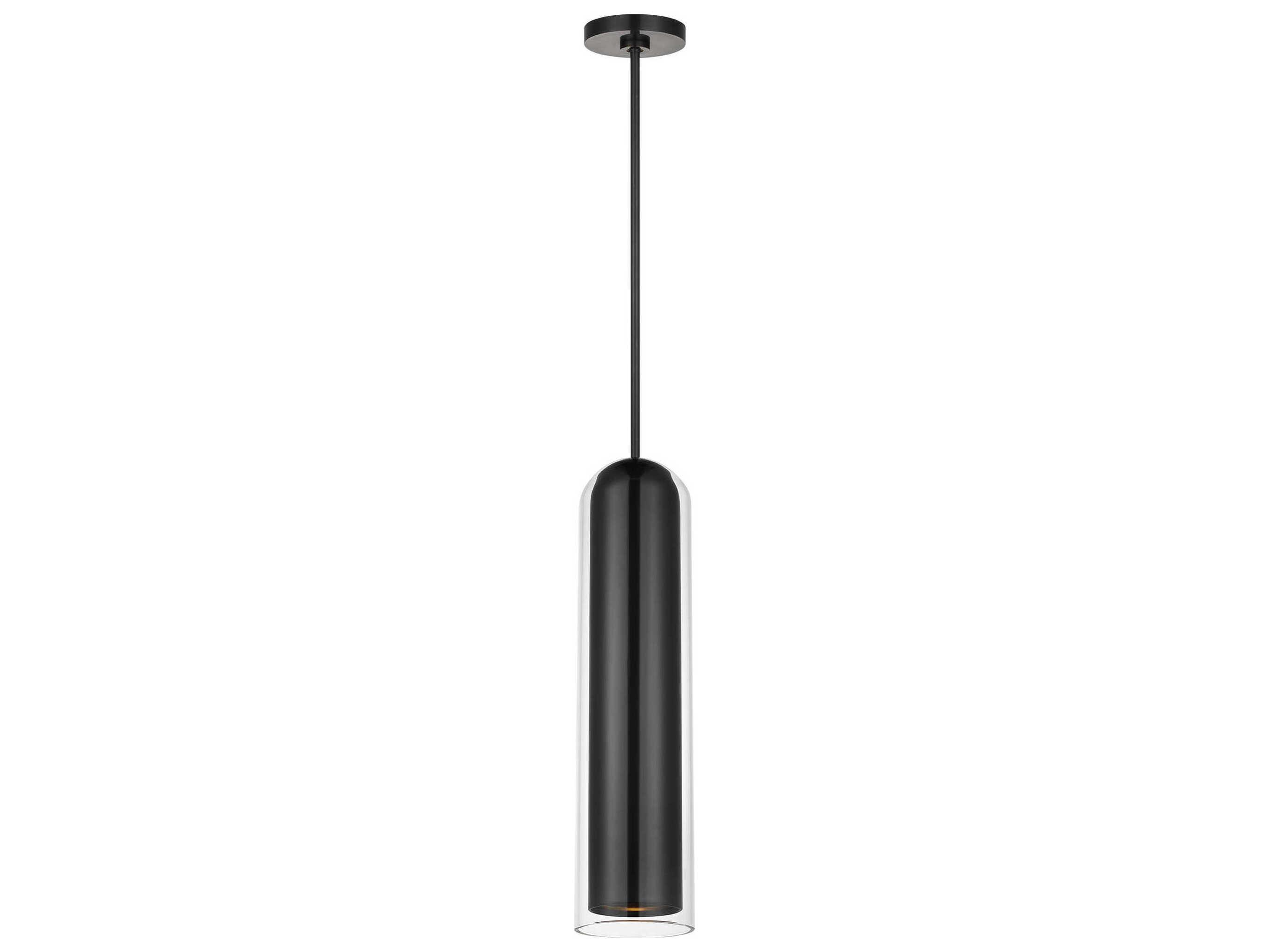Visual Comfort Modern Tala 1-Light Bronze Cylinder Linear Mini Pendant
