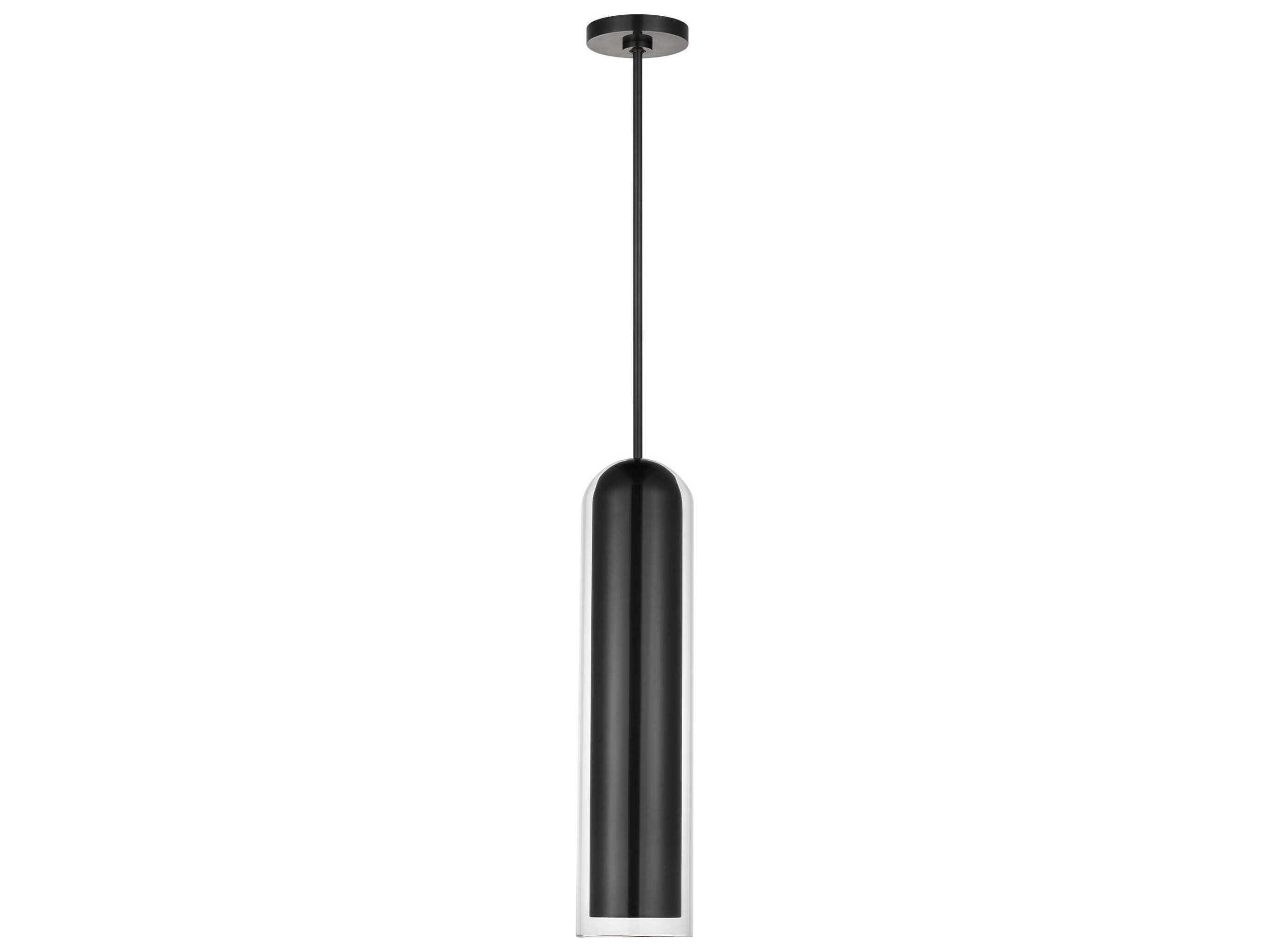 Visual Comfort Modern Tala 1-Light Bronze Cylinder Linear Mini Pendant