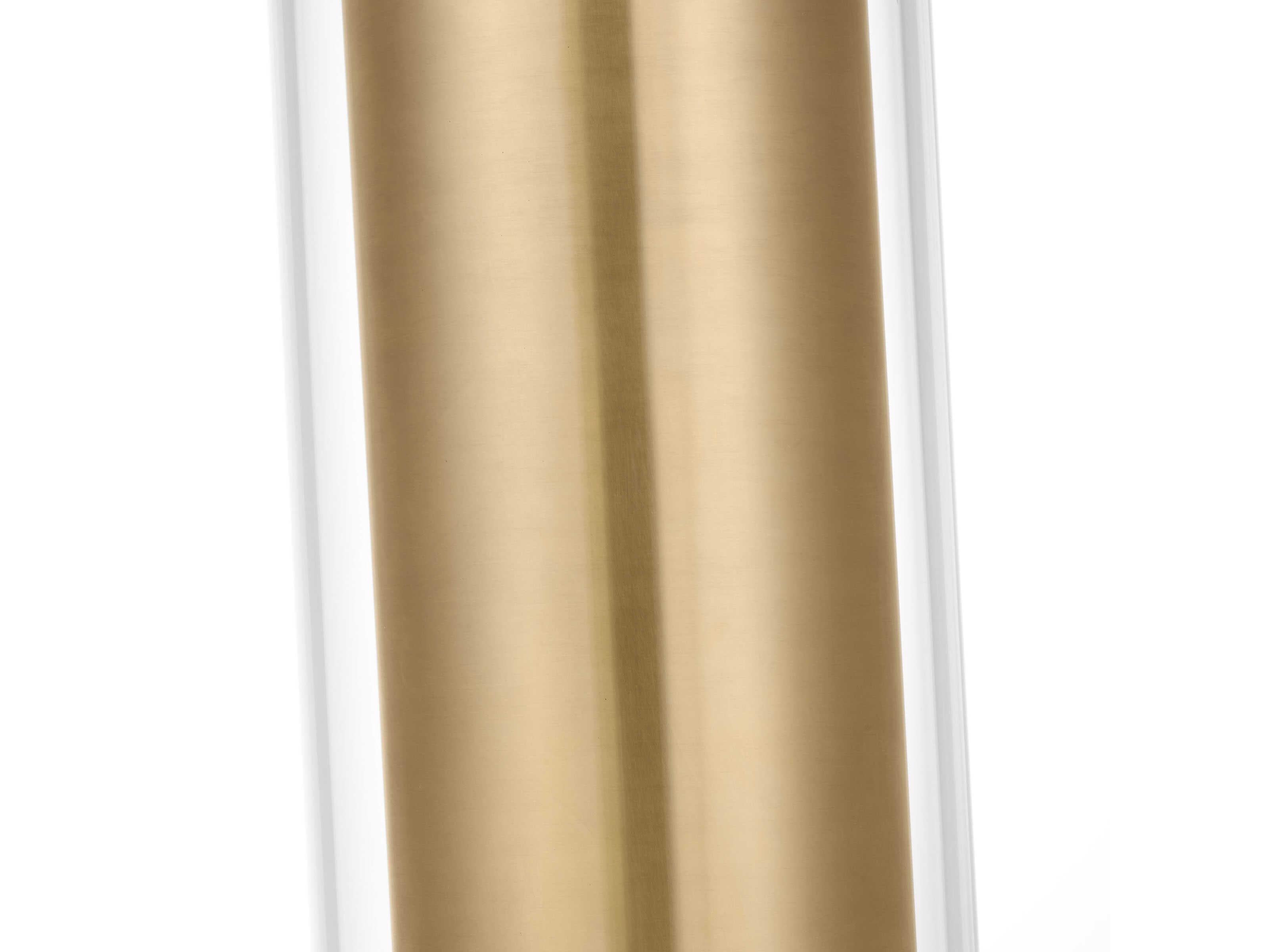 Visual Comfort Modern Tala 1-Light Brass Cylinder Linear Mini Pendant