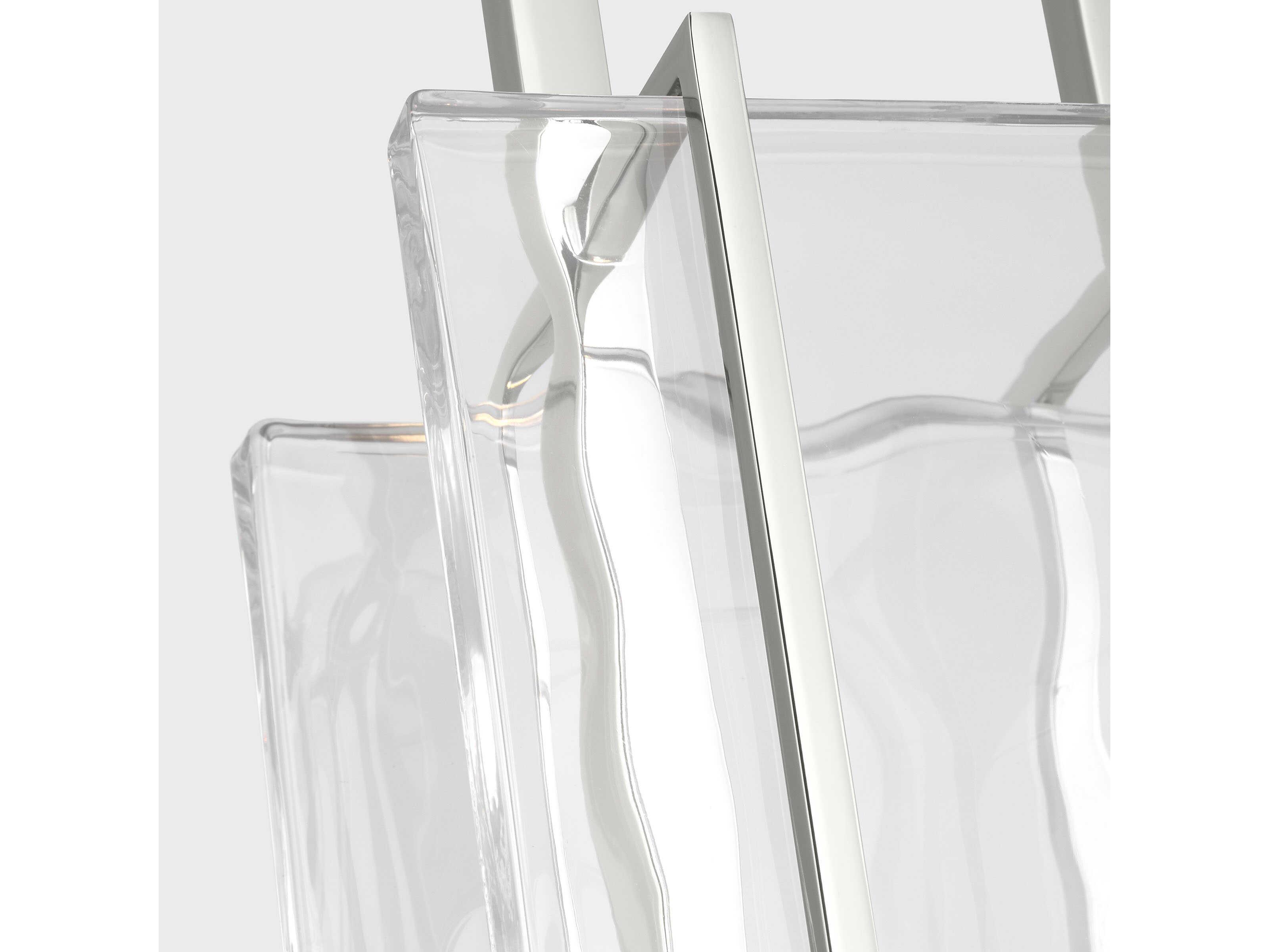 Visual Comfort Modern Duelle 1-Light Polished Nickel Geometric Linear Mini Pendant