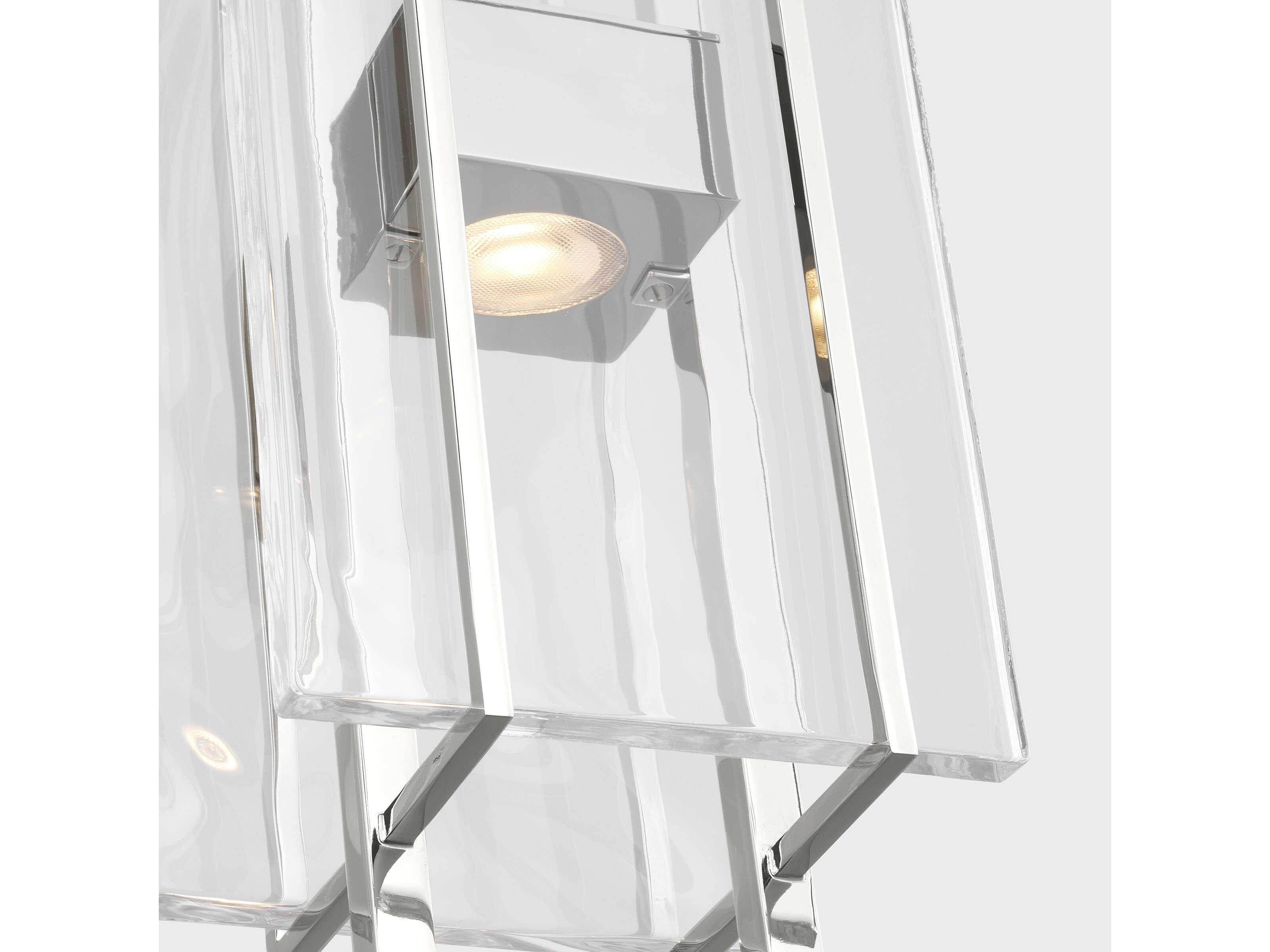 Visual Comfort Modern Duelle 1-Light Polished Nickel Geometric Linear Mini Pendant