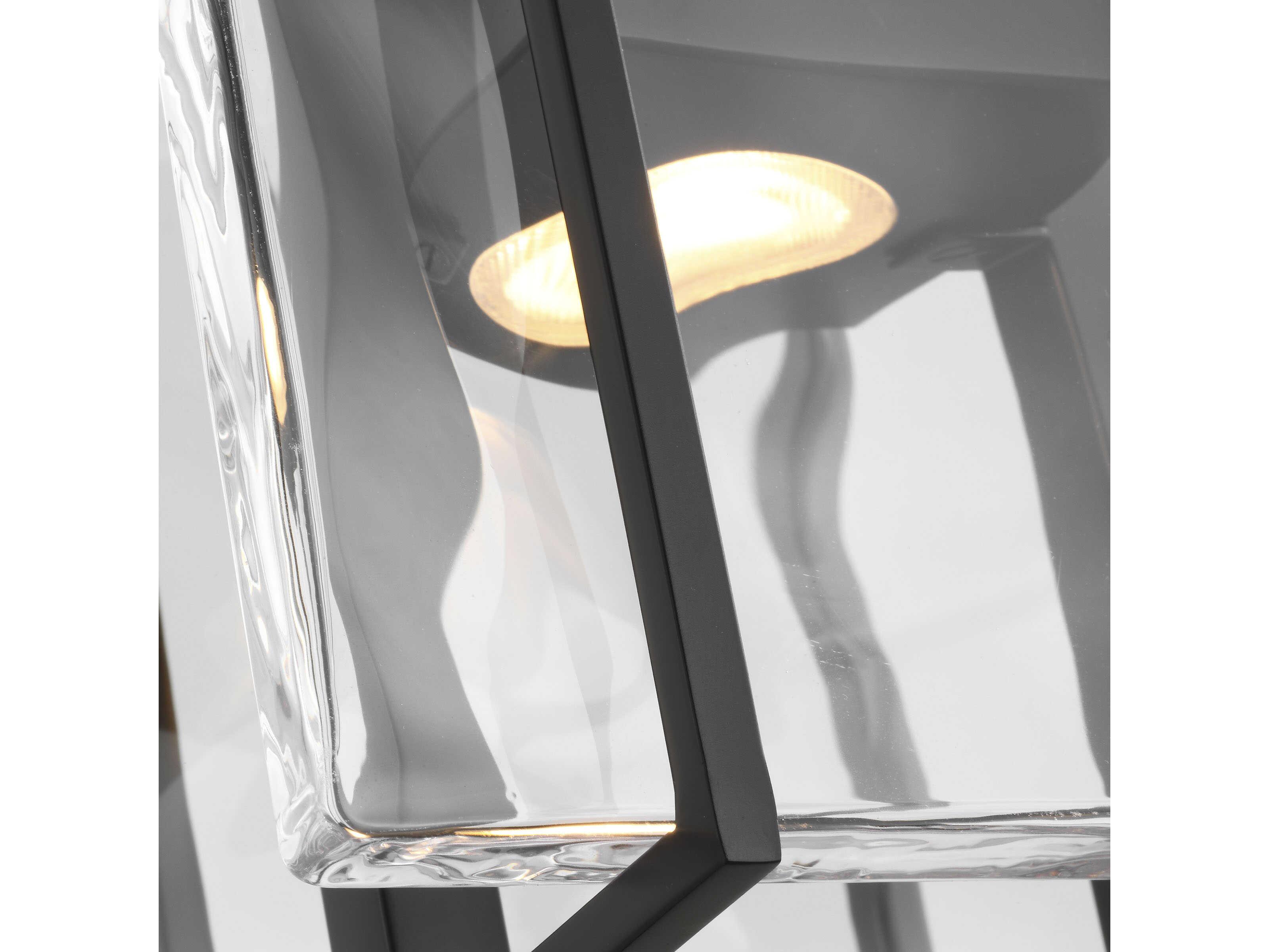 Visual Comfort Modern Duelle 1-Light Nightshade Black Geometric Linear Mini Pendant