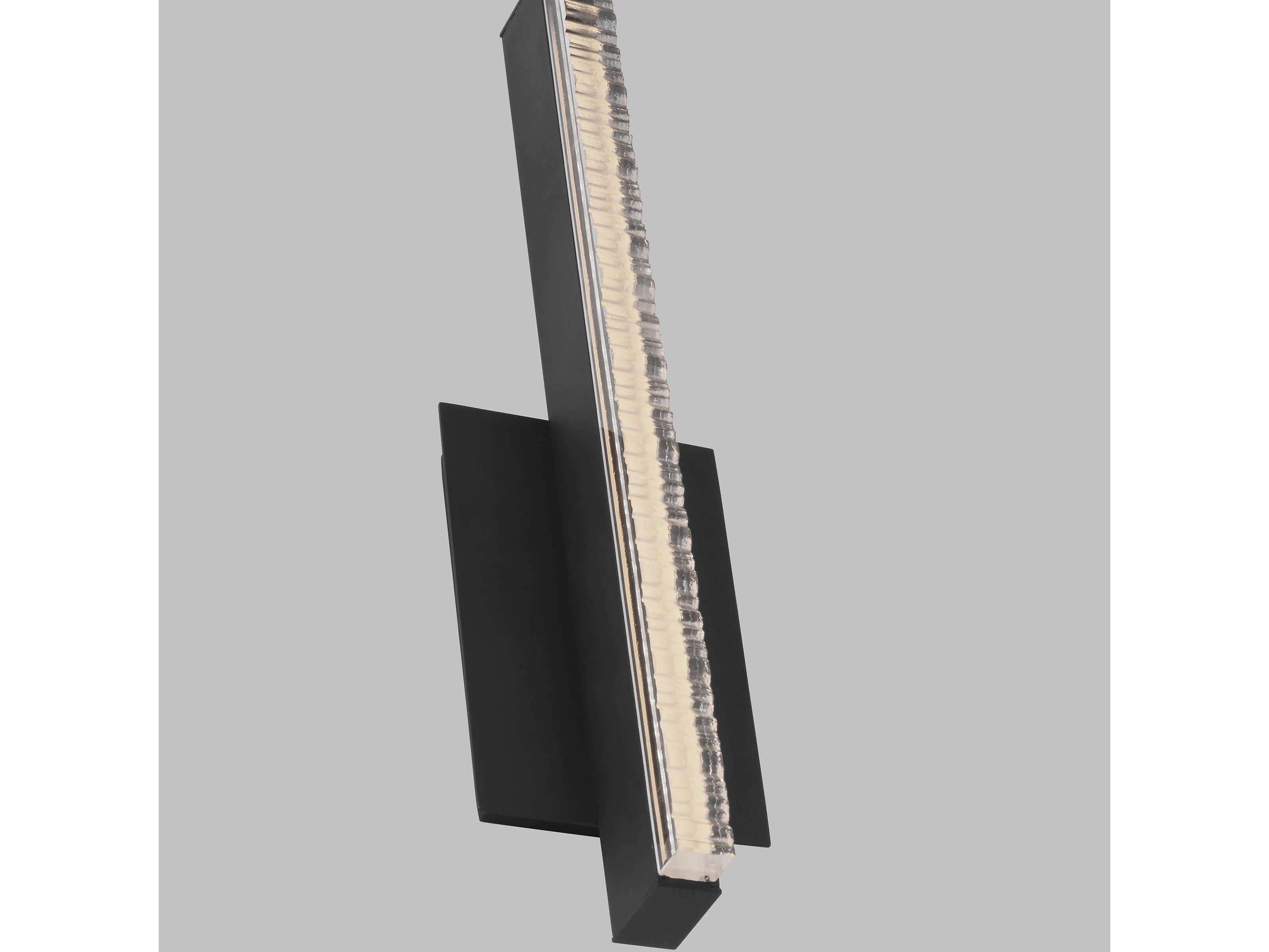 Visual Comfort Modern Serre 1-Light Nightshade Black Wall Sconce