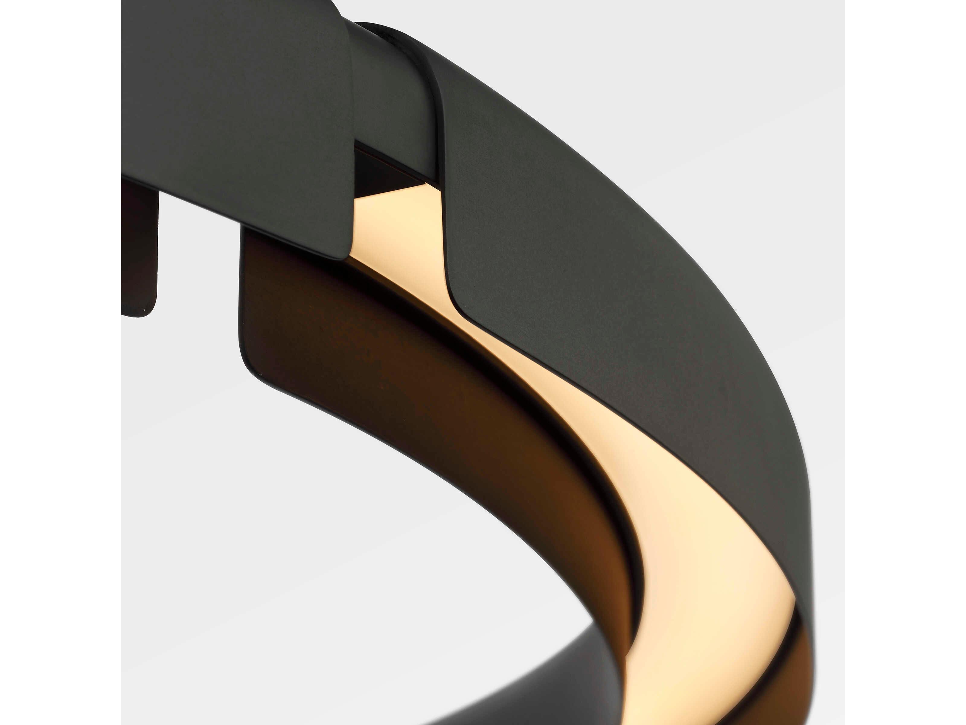 Visual Comfort Modern Cloak 1-Light Nightshade Black Round Pendant