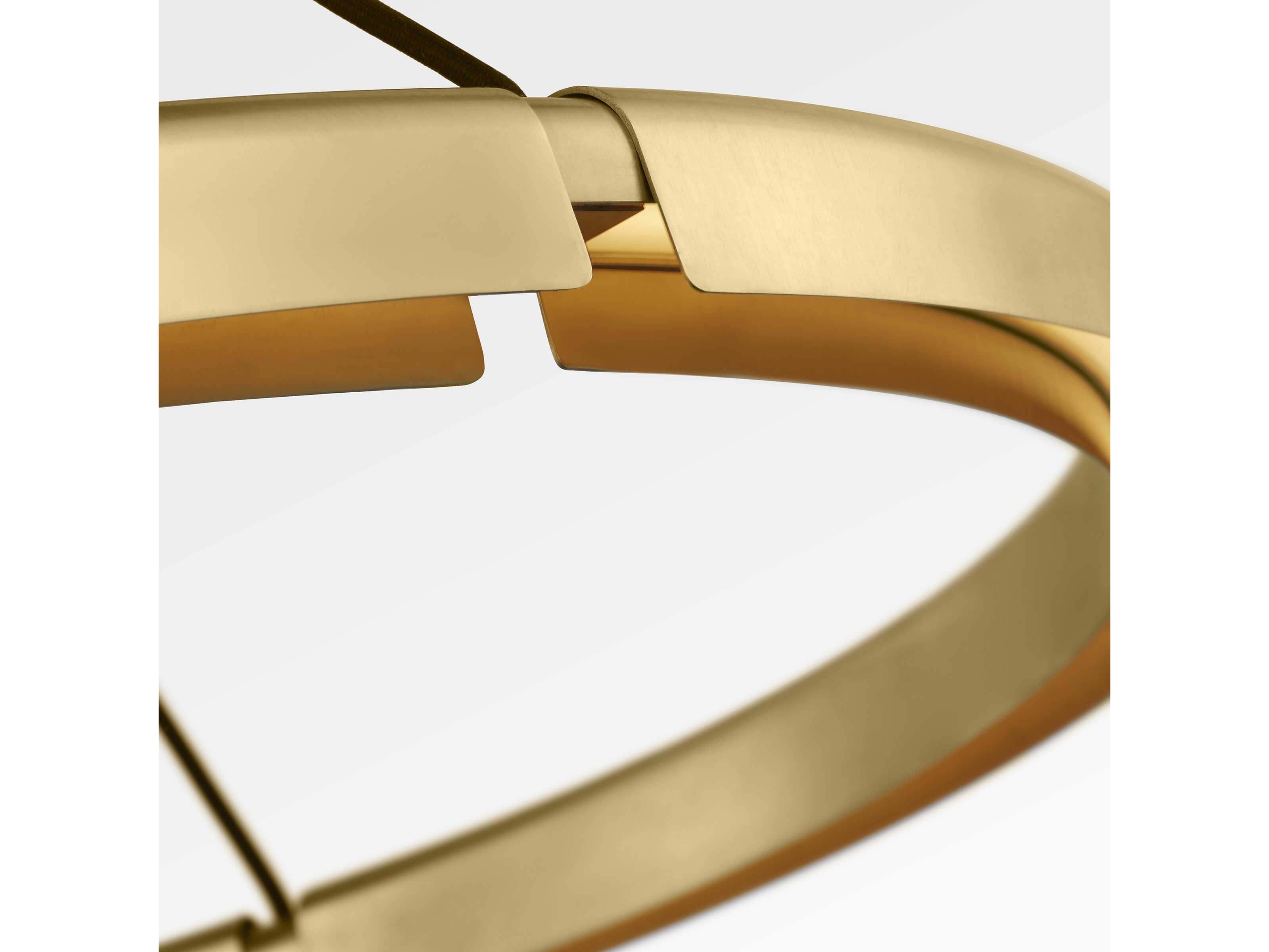 Visual Comfort Modern Cloak 1-Light Brass Round Pendant