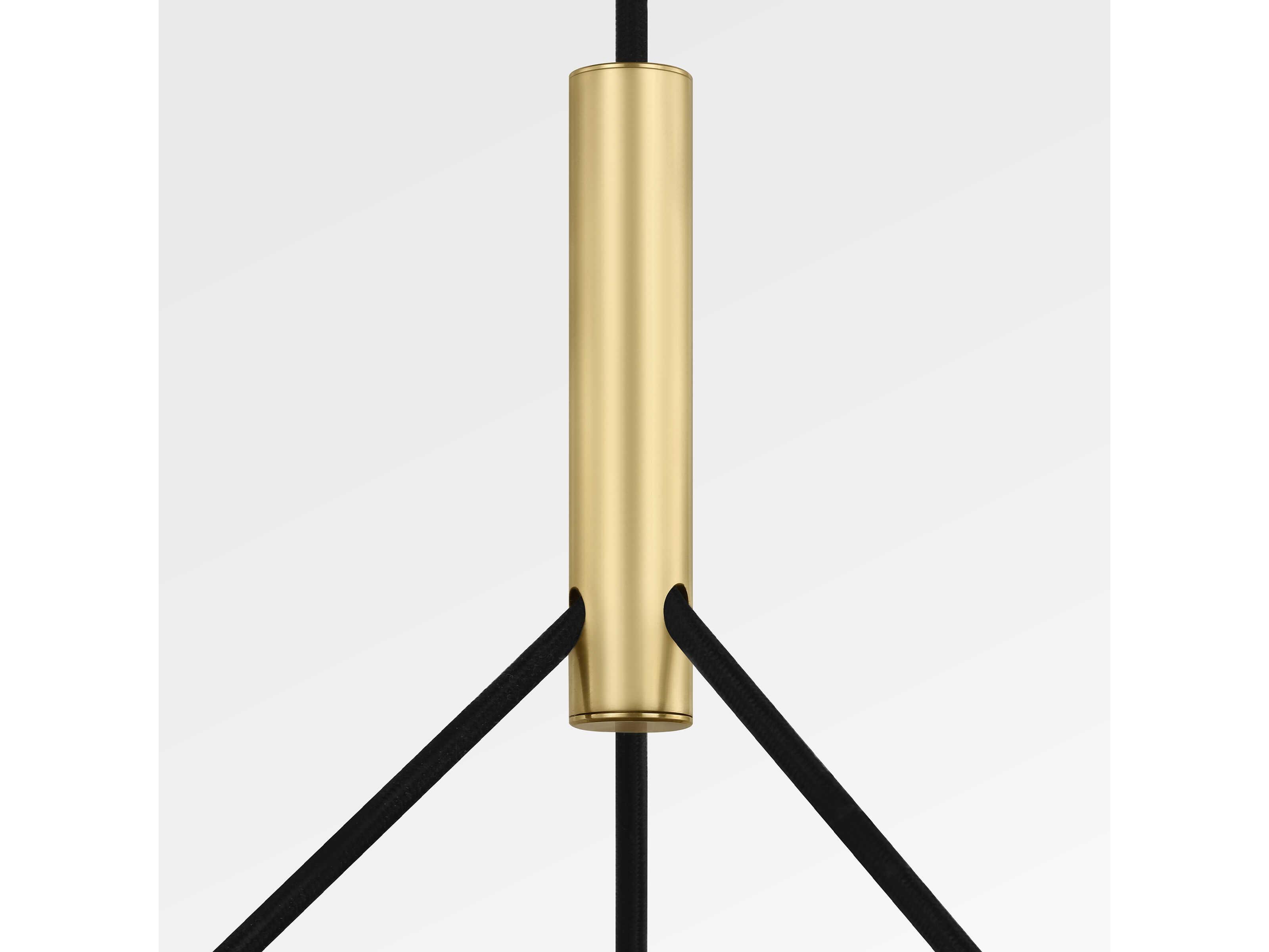 Visual Comfort Modern Cloak 1-Light Brass Round Pendant