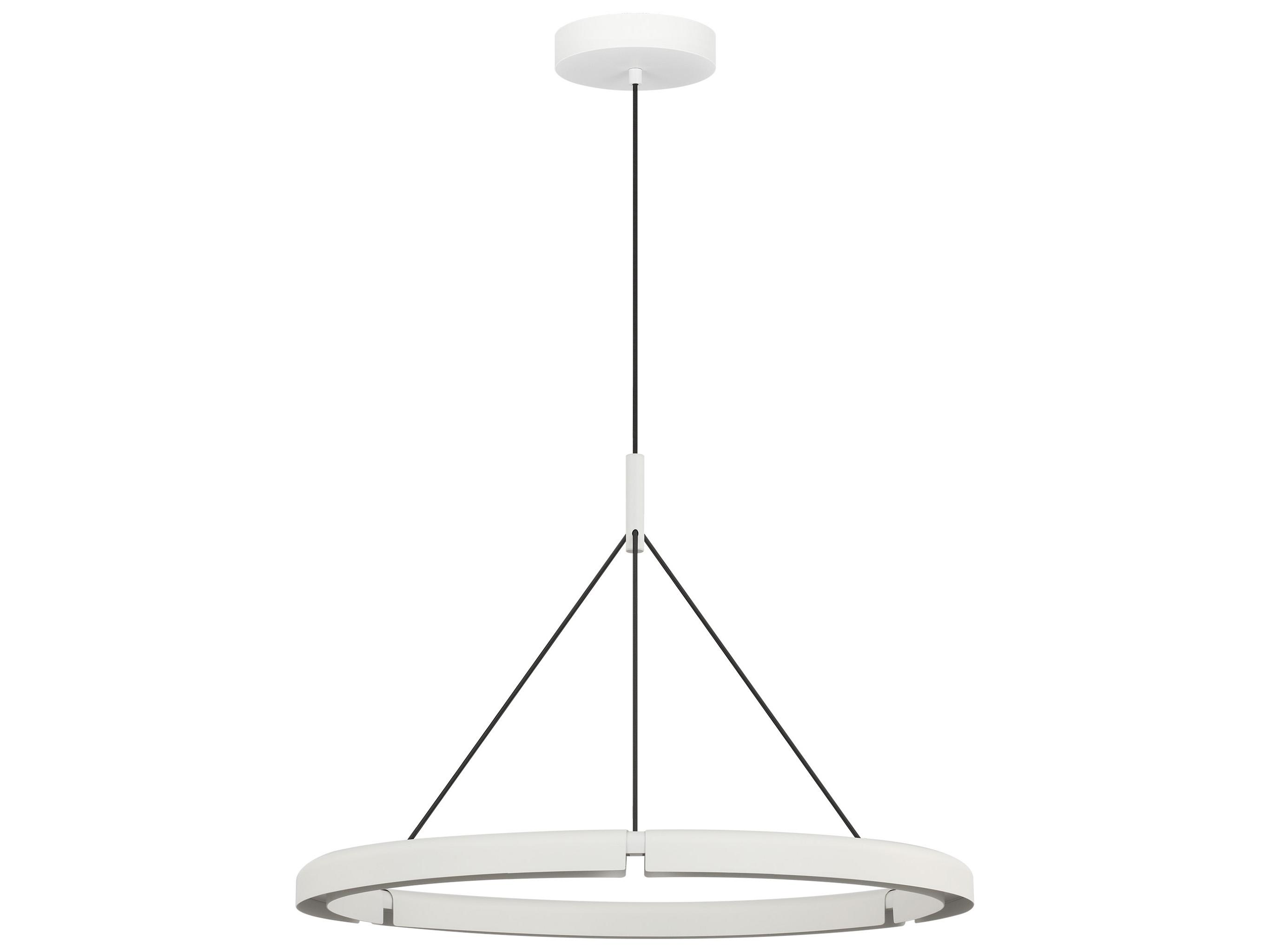 Visual Comfort Modern Cloak 1-Light Matte White Round Pendant
