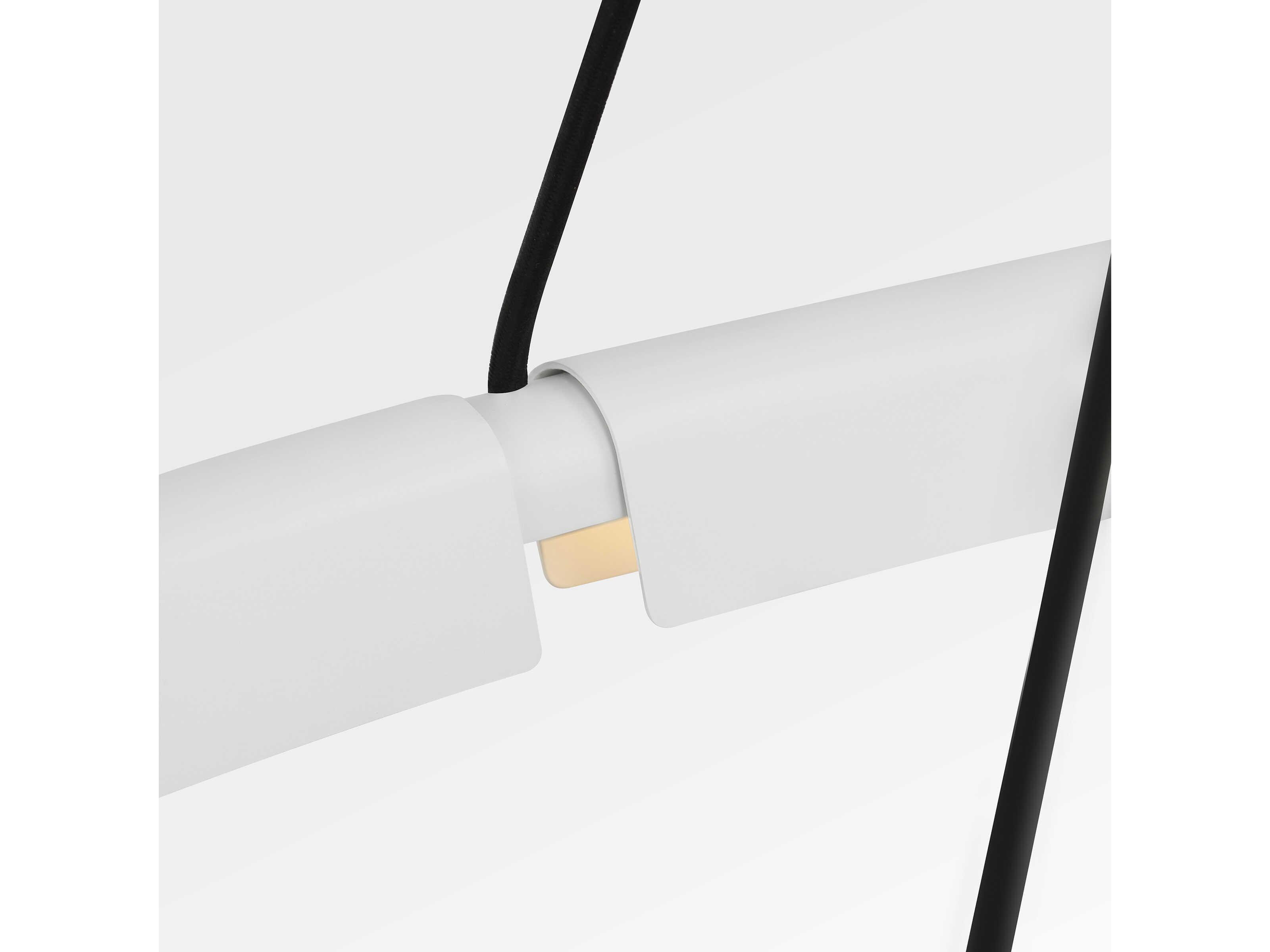 Visual Comfort Modern Cloak 1-Light Matte White Round Pendant