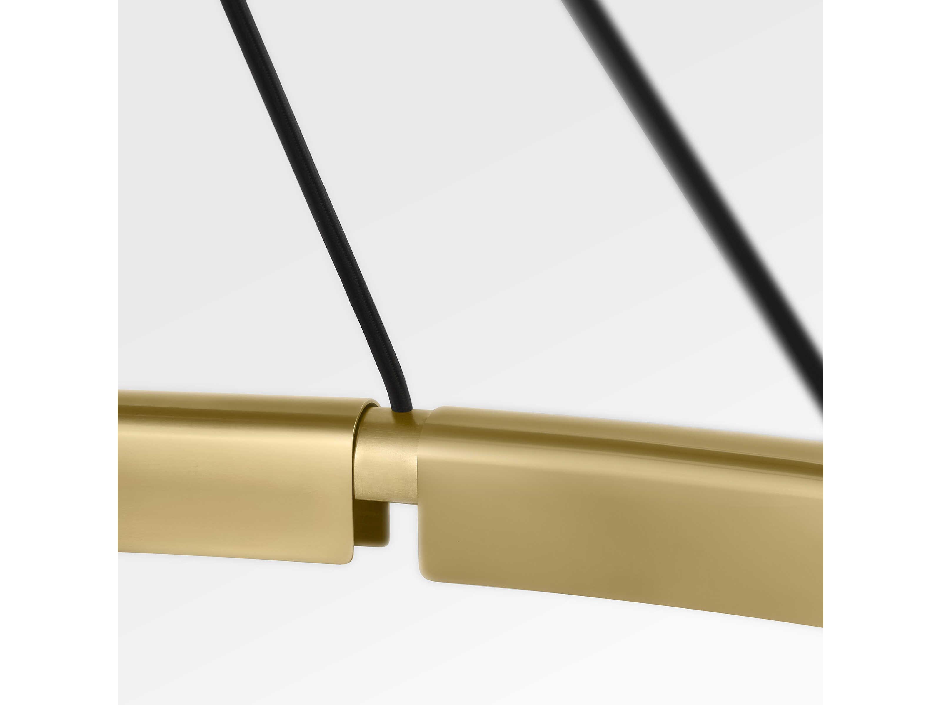 Visual Comfort Modern Cloak 1-Light Brass Round Pendant