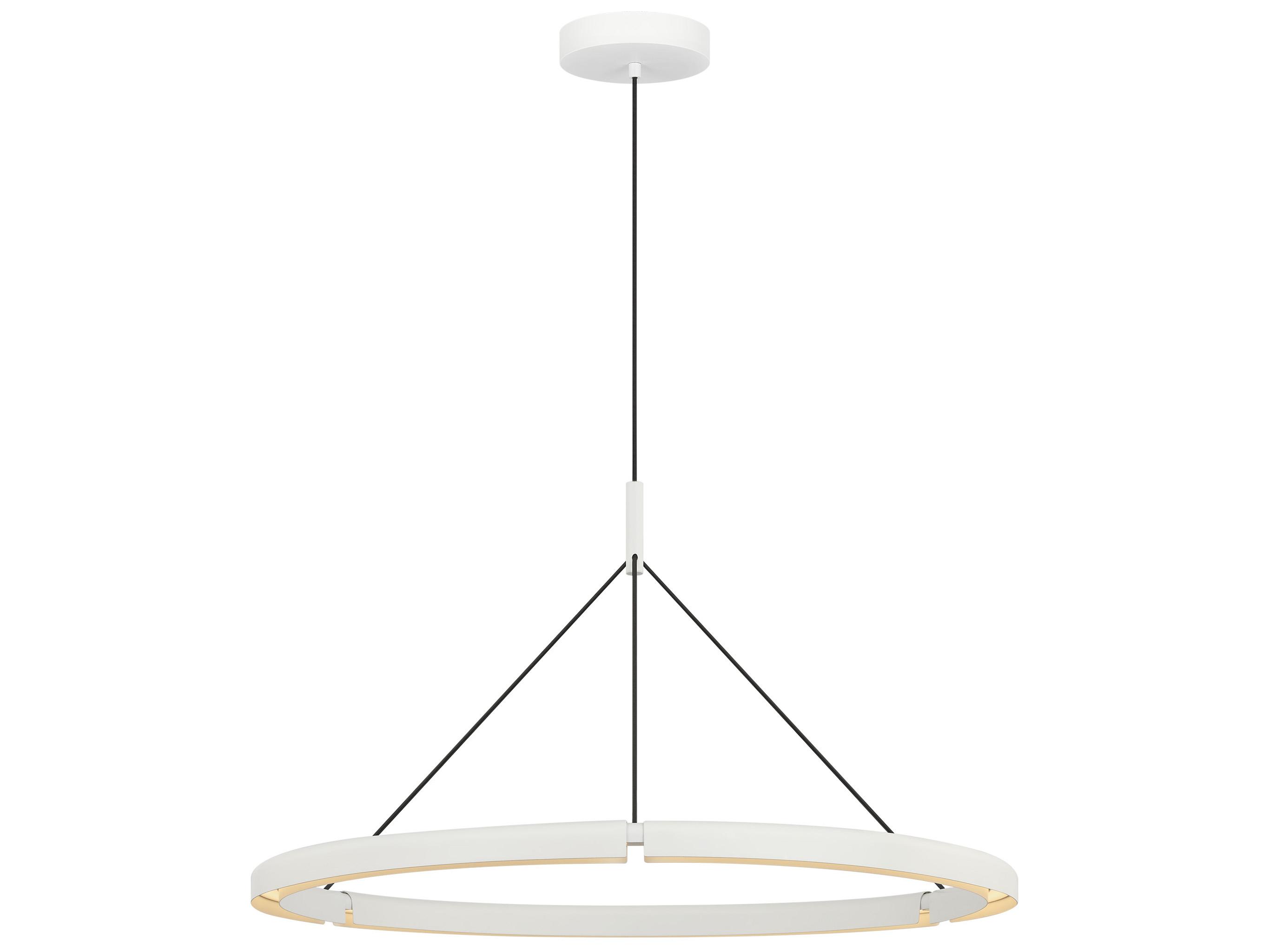 Visual Comfort Modern Cloak 1-Light Matte White Round Pendant