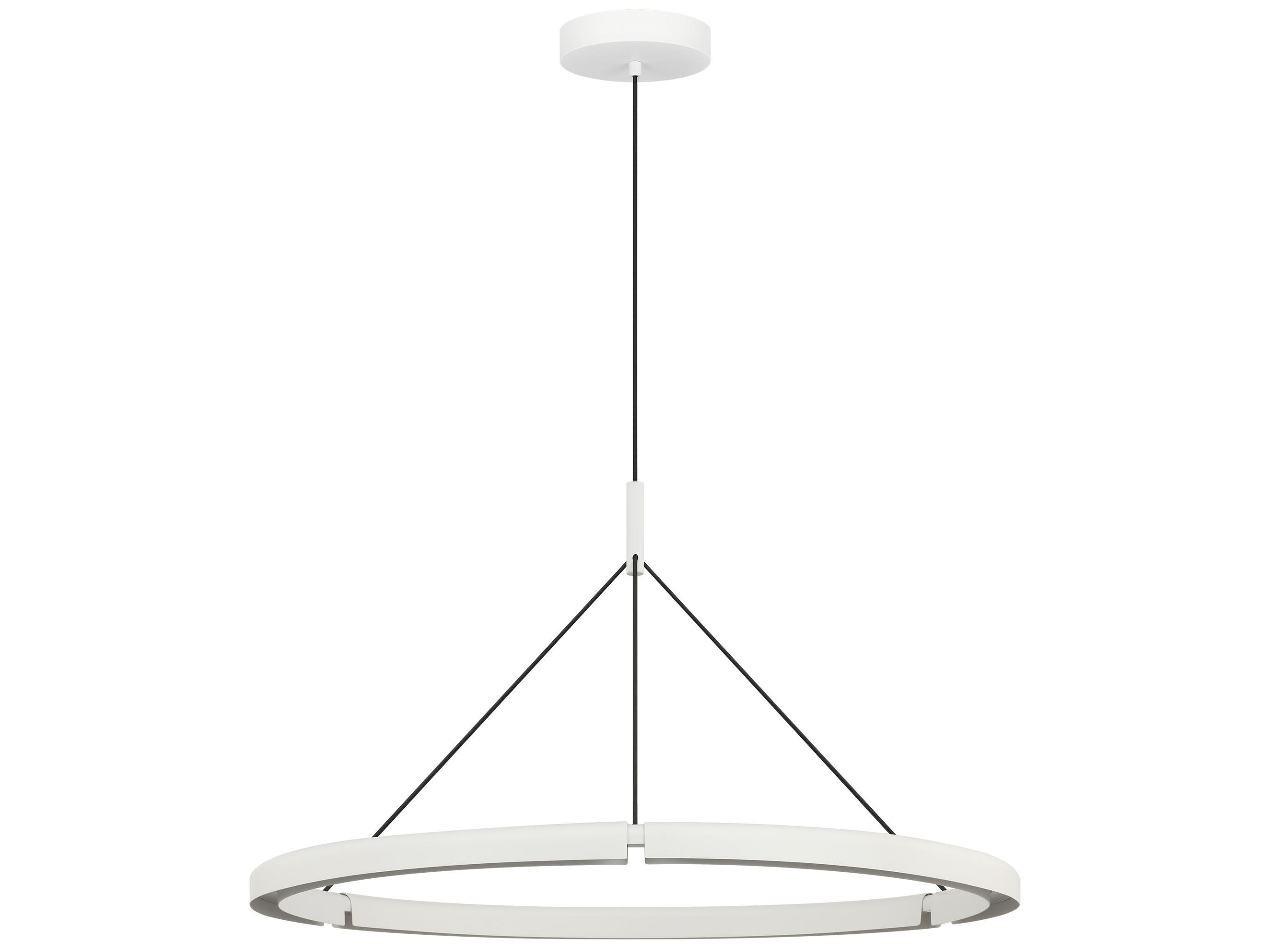 Visual Comfort Modern Cloak 1-Light Matte White Round Pendant