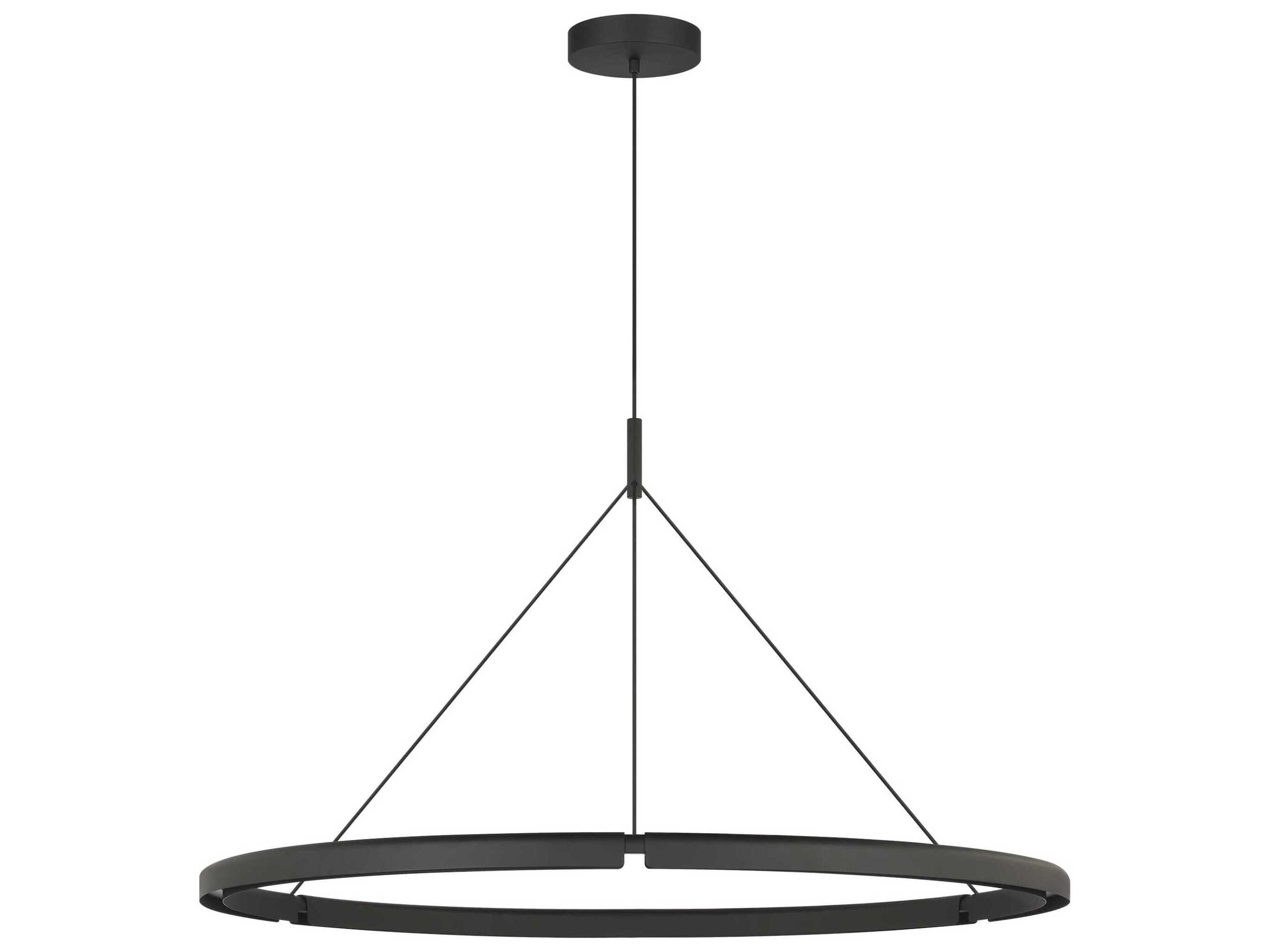 Visual Comfort Modern Cloak 1-Light Nightshade Black Round Pendant