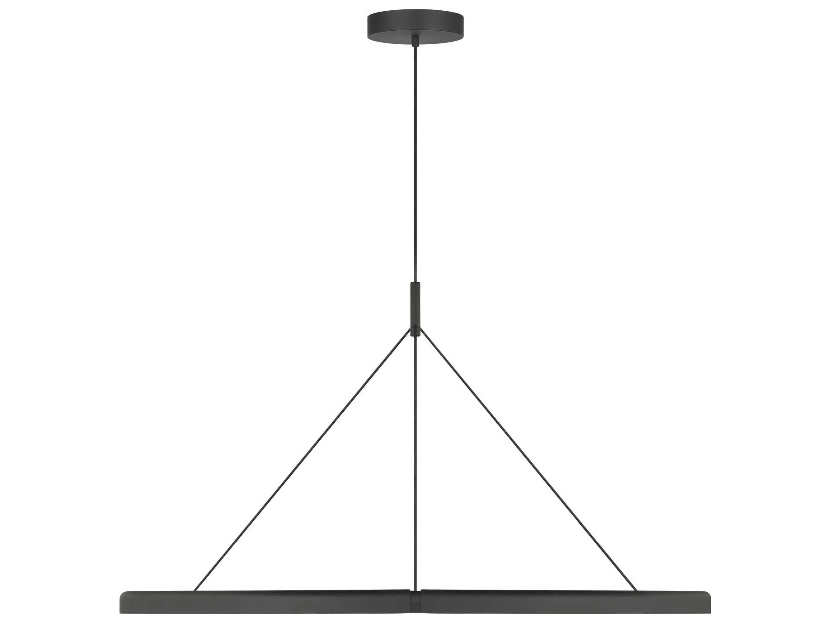 Visual Comfort Modern Cloak 1-Light Nightshade Black Round Pendant