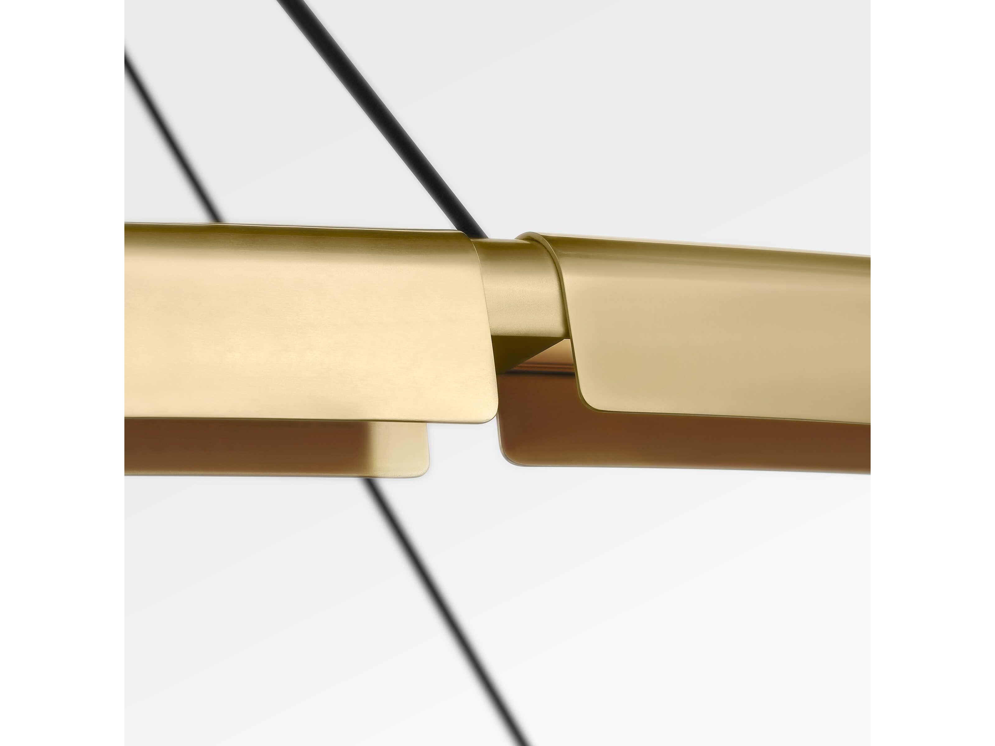 Visual Comfort Modern Cloak 1-Light Brass Round Pendant