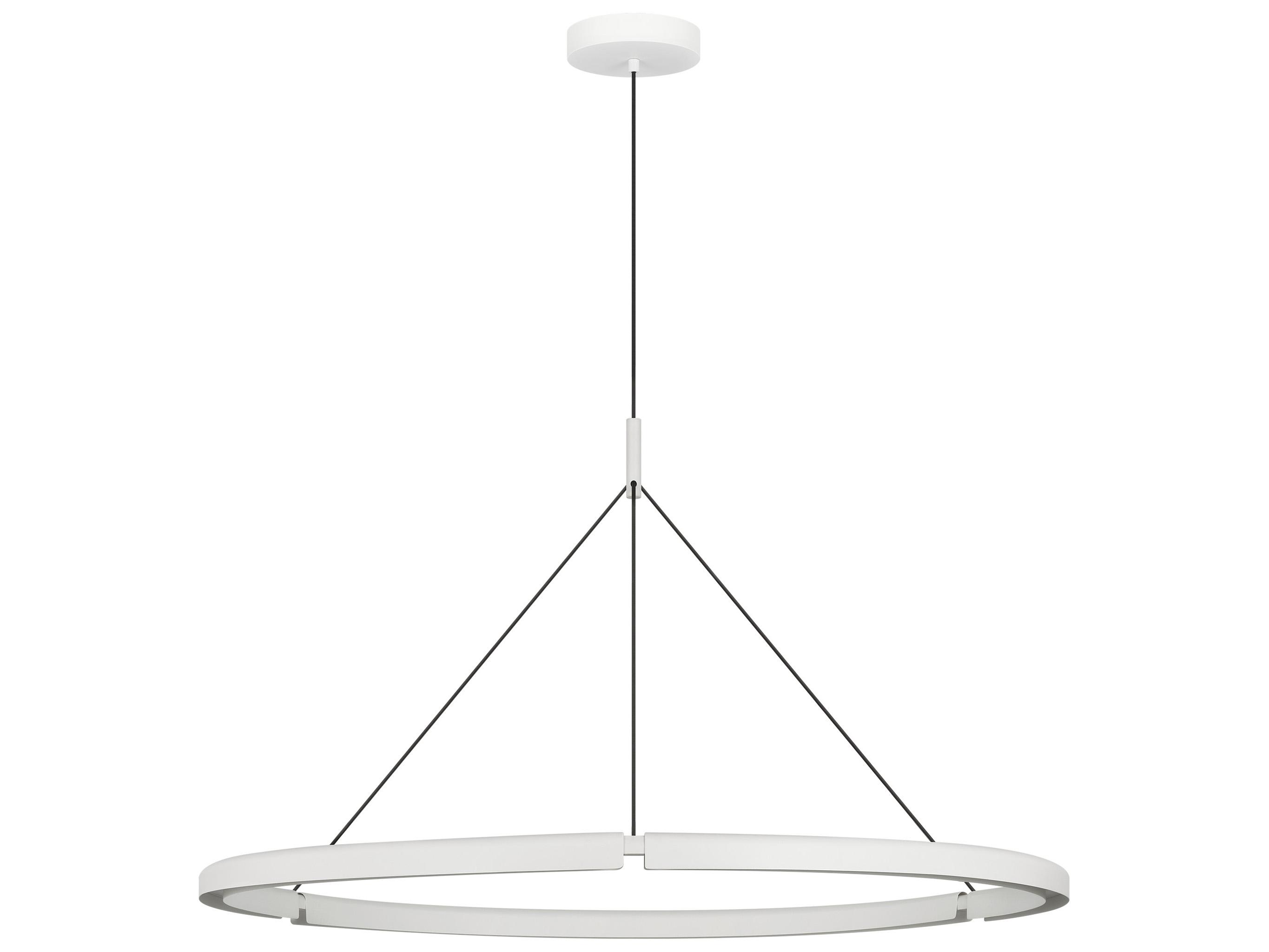 Visual Comfort Modern Cloak 1-Light Matte White Round Pendant