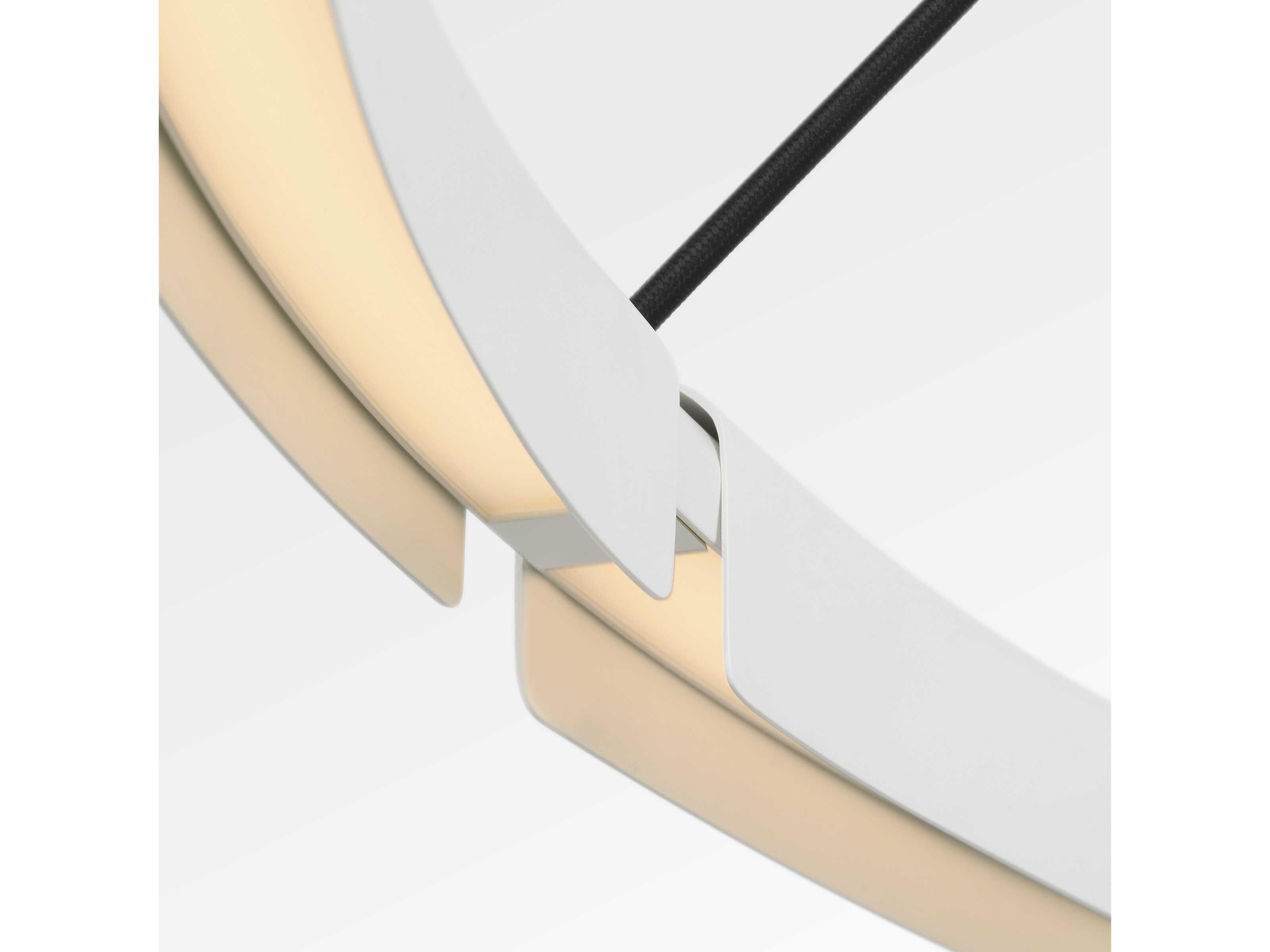 Visual Comfort Modern Cloak 1-Light Matte White Round Pendant