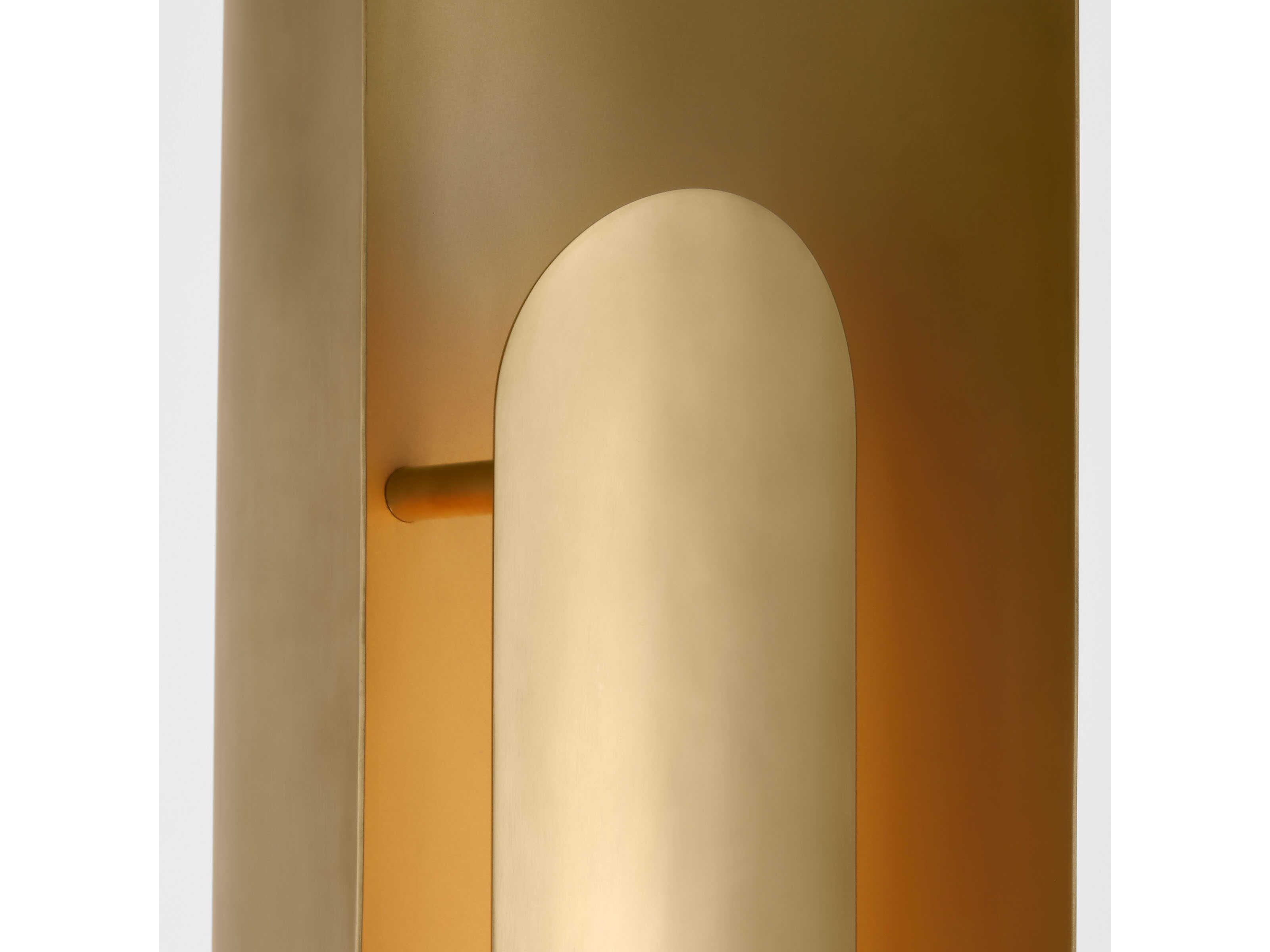 Visual Comfort Modern Shielded Hand Rubbed Antique Brass Floor Lamp