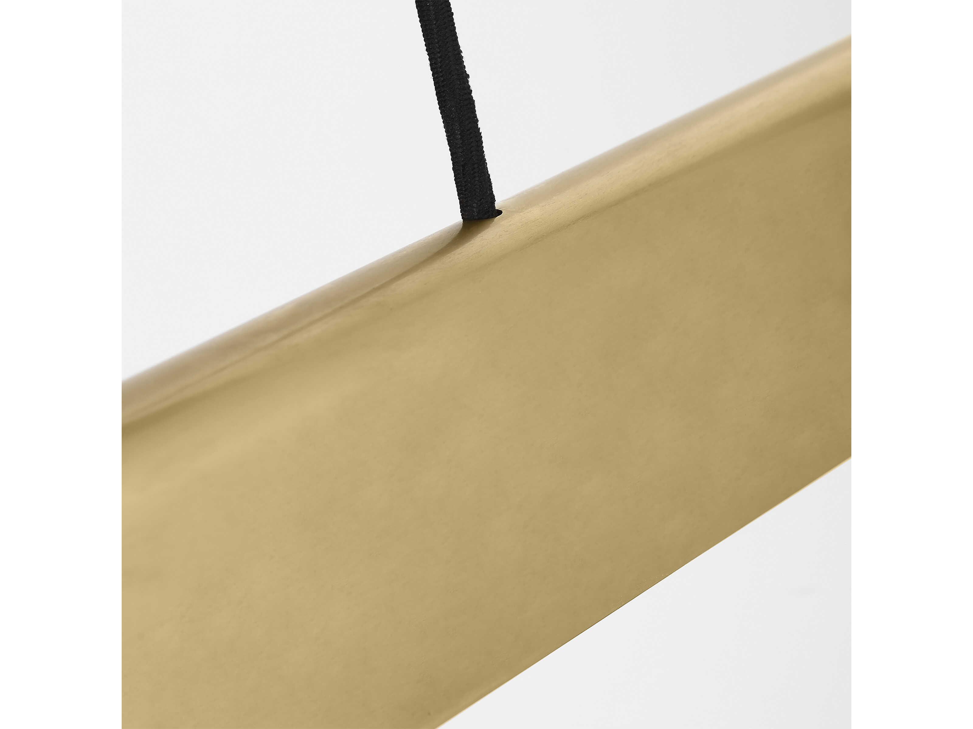 Visual Comfort Modern Cloak 1-Light Brass Linear Island Pendant