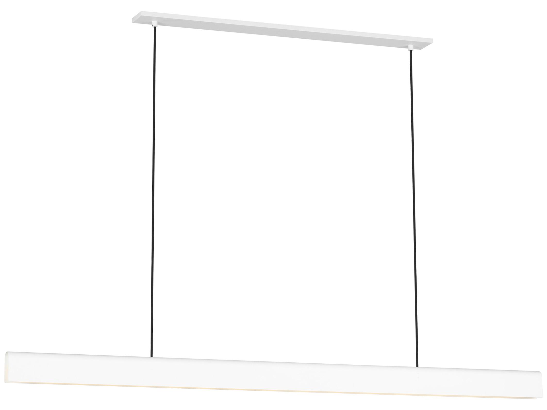 Visual Comfort Modern Cloak 1-Light Matte White Linear Island Pendant