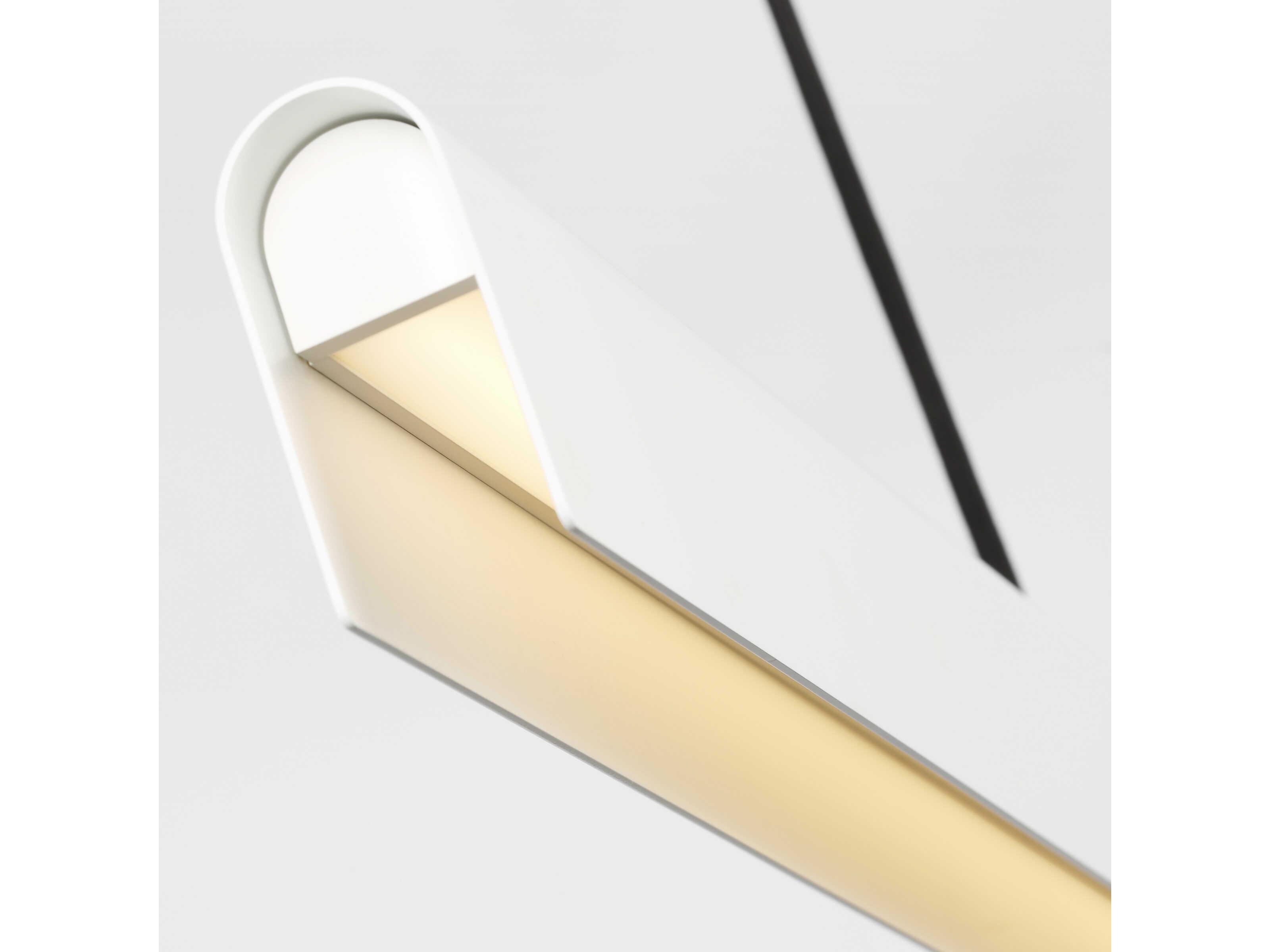 Visual Comfort Modern Cloak 1-Light Matte White Linear Island Pendant