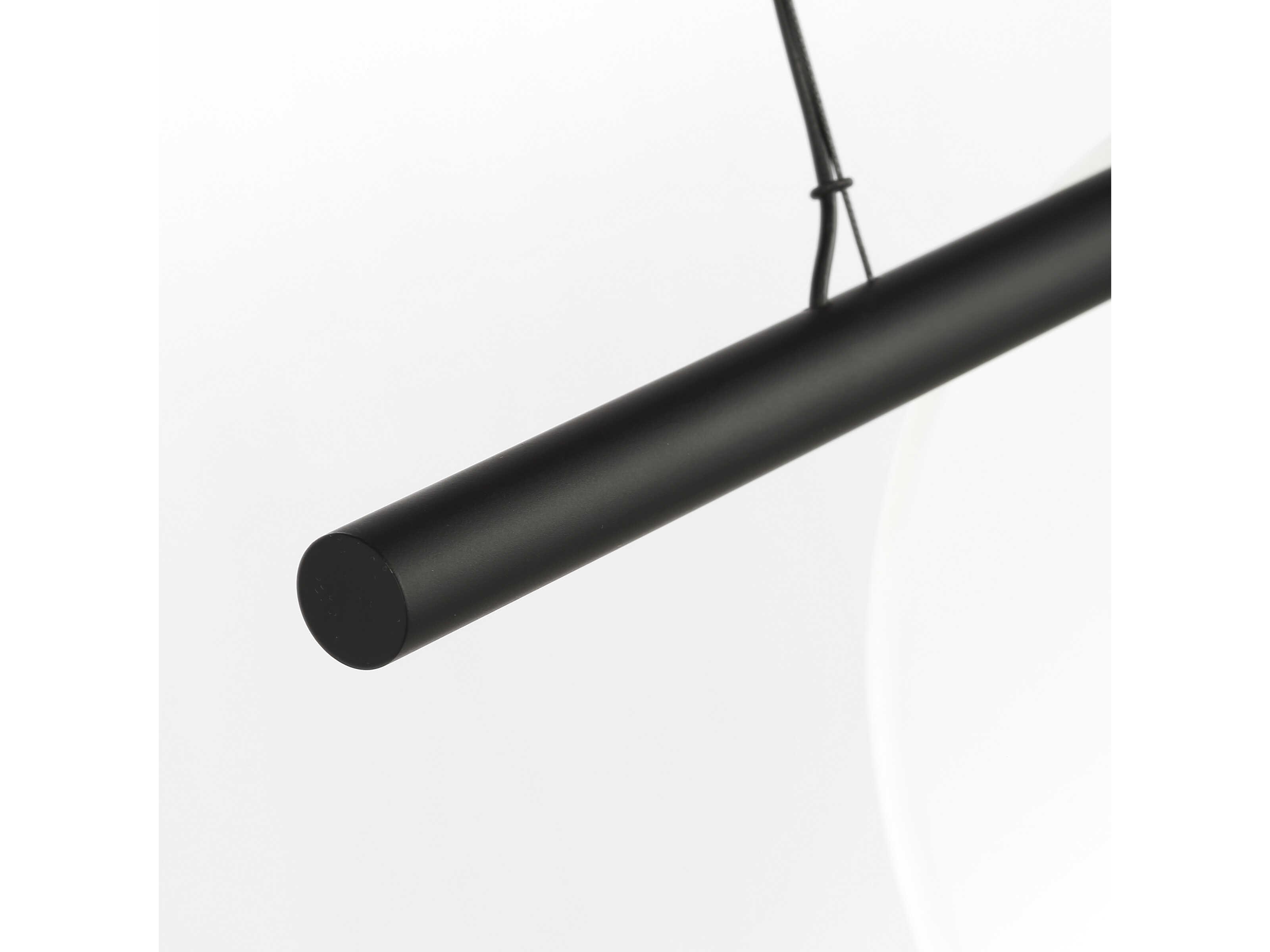 Visual Comfort Modern Trace 1-Light Nightshade Black Cylinder Linear Island Pendant