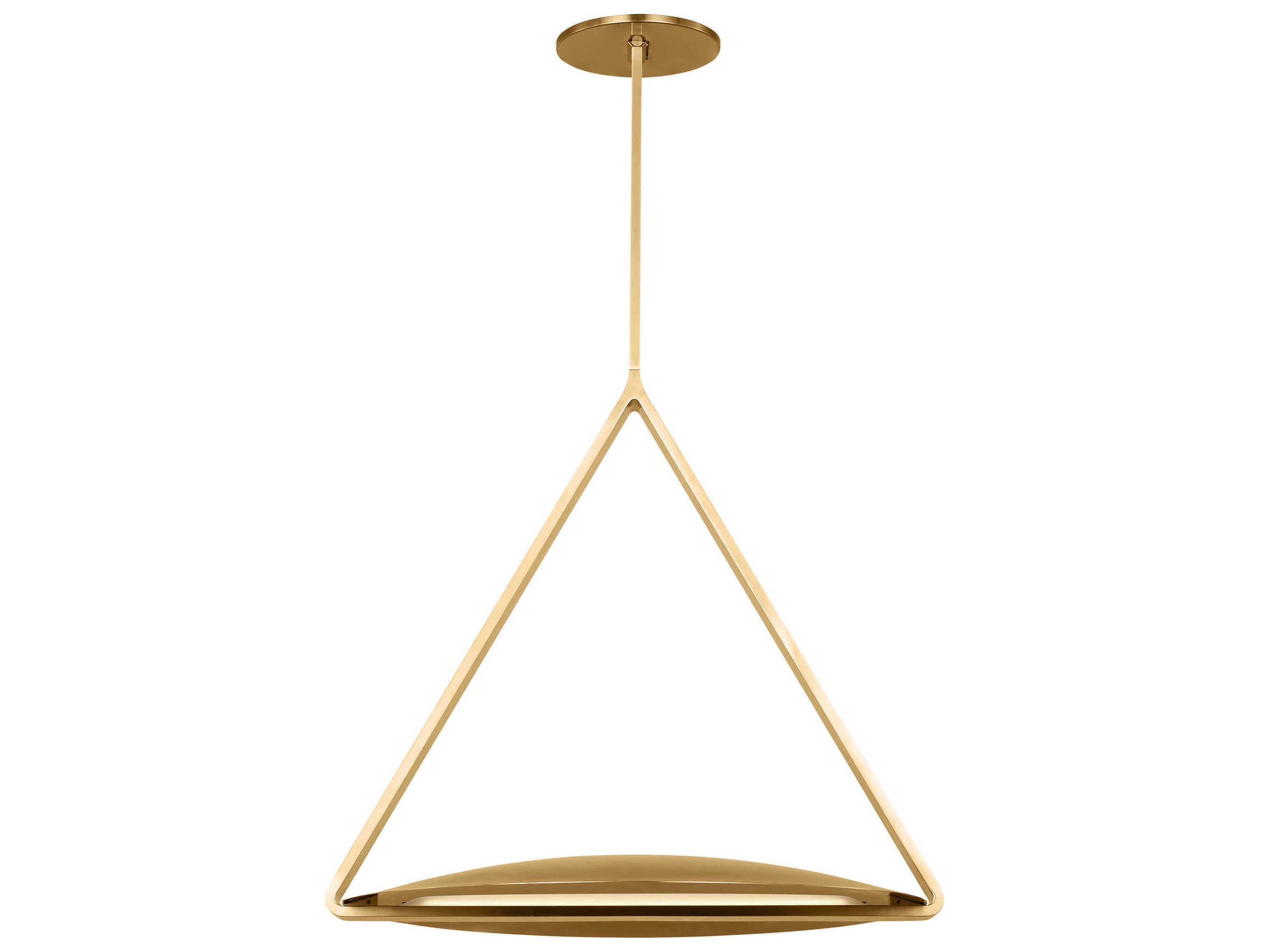Visual Comfort Modern Cymbal 1-Light Natural Brass Bowl Pendant