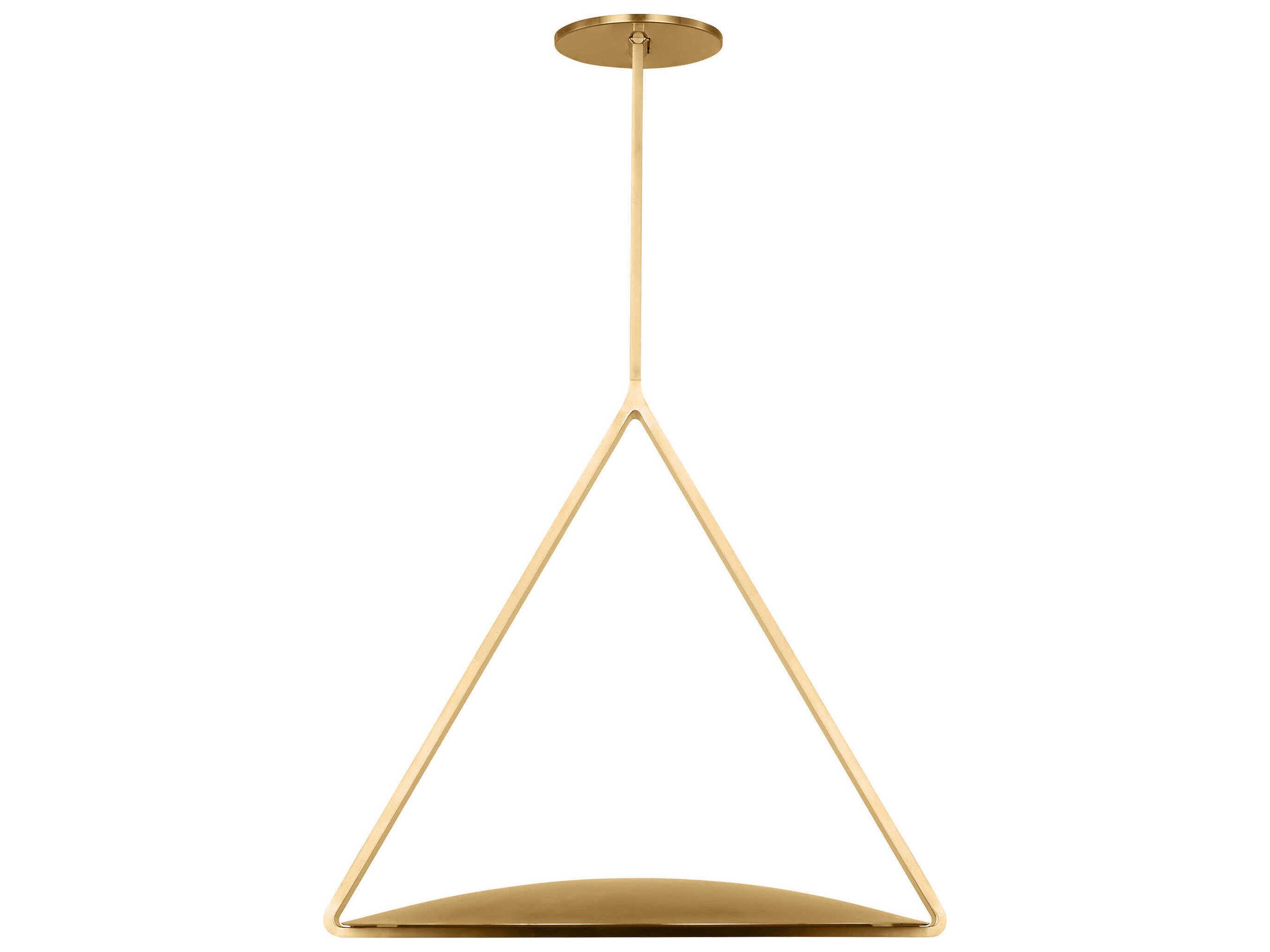 Visual Comfort Modern Cymbal 1-Light Natural Brass Bowl Pendant