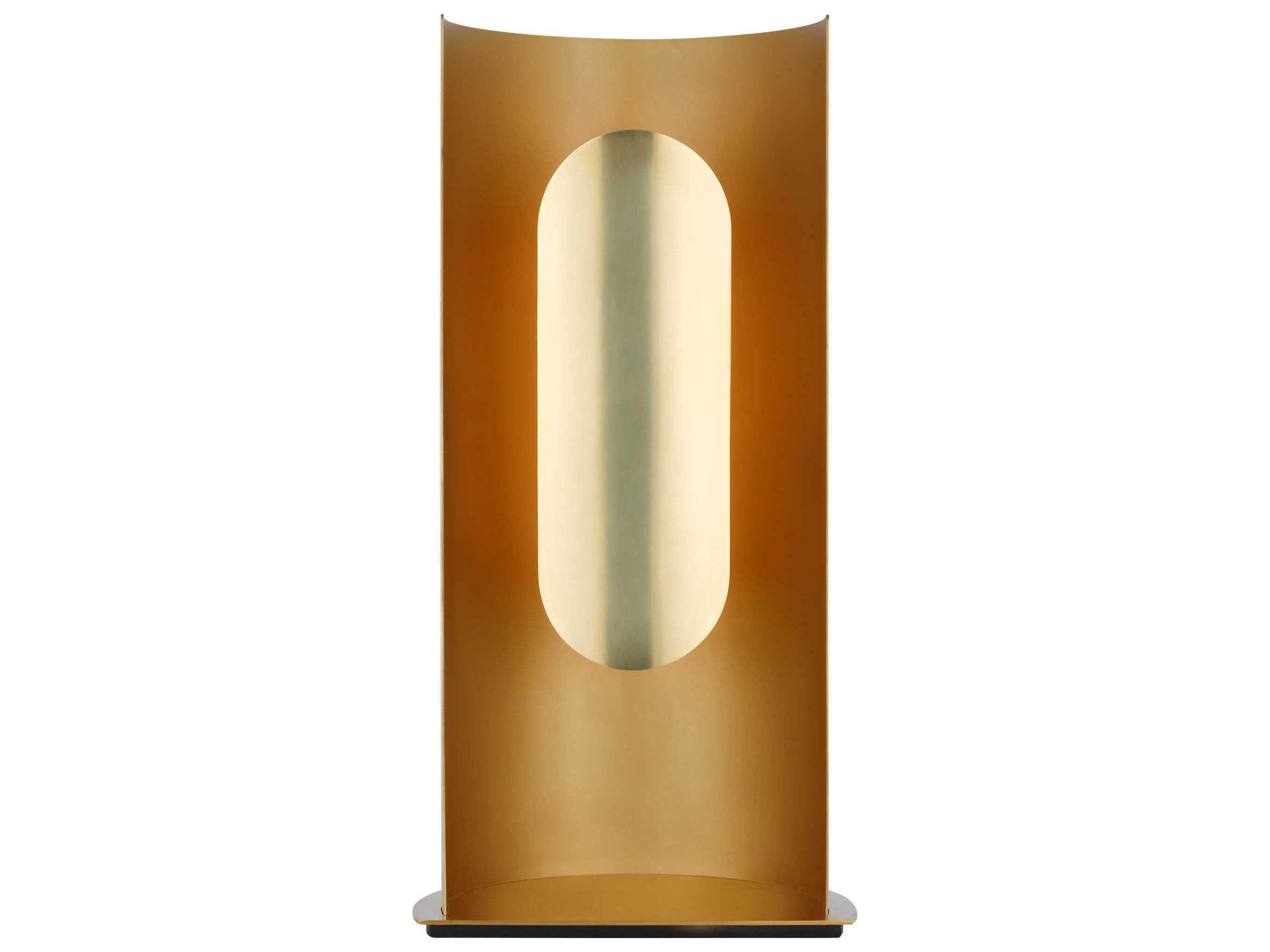 Visual Comfort Modern Shielded Hand Rubbed Antique Brass Table Lamp