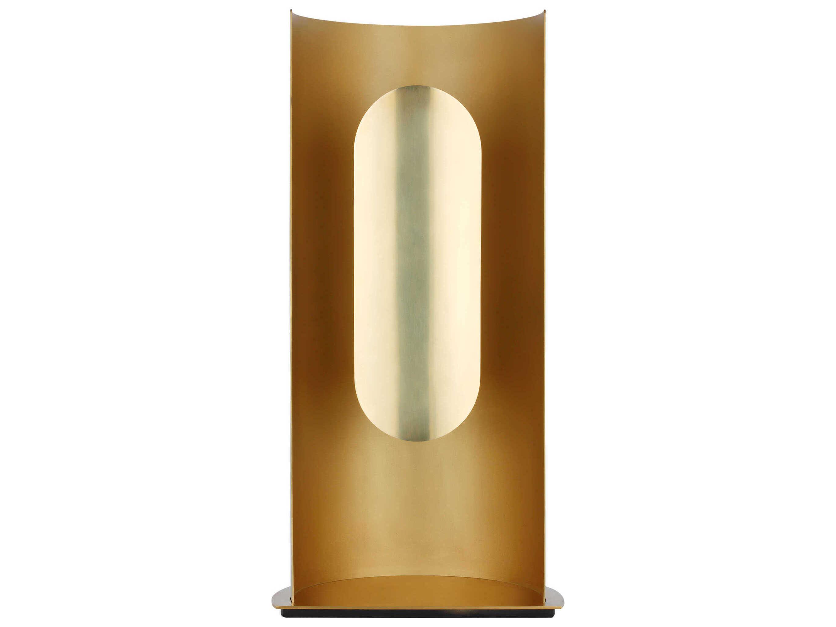 Visual Comfort Modern Shielded Hand Rubbed Antique Brass Table Lamp