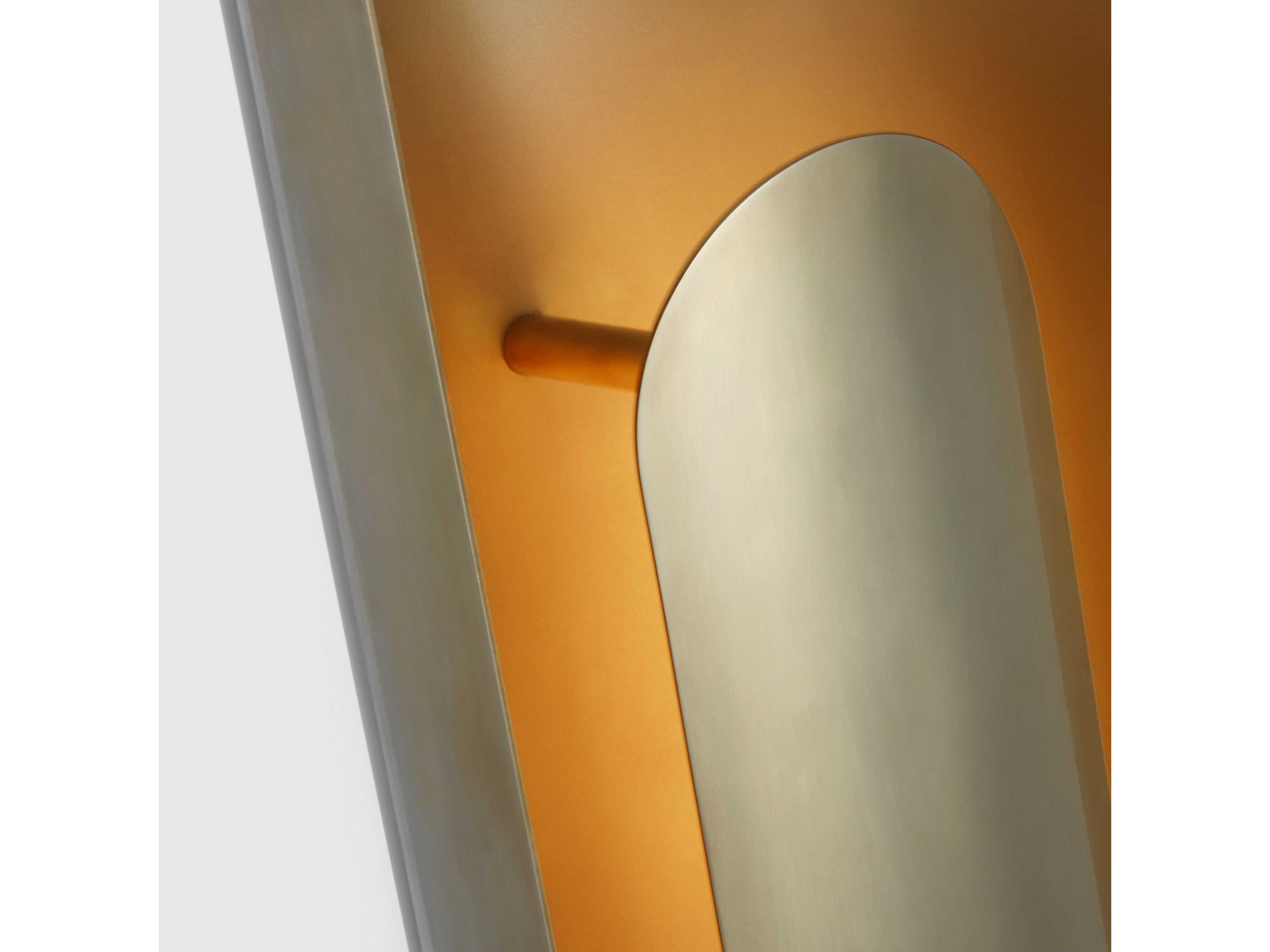 Visual Comfort Modern Shielded Hand Rubbed Antique Brass Table Lamp