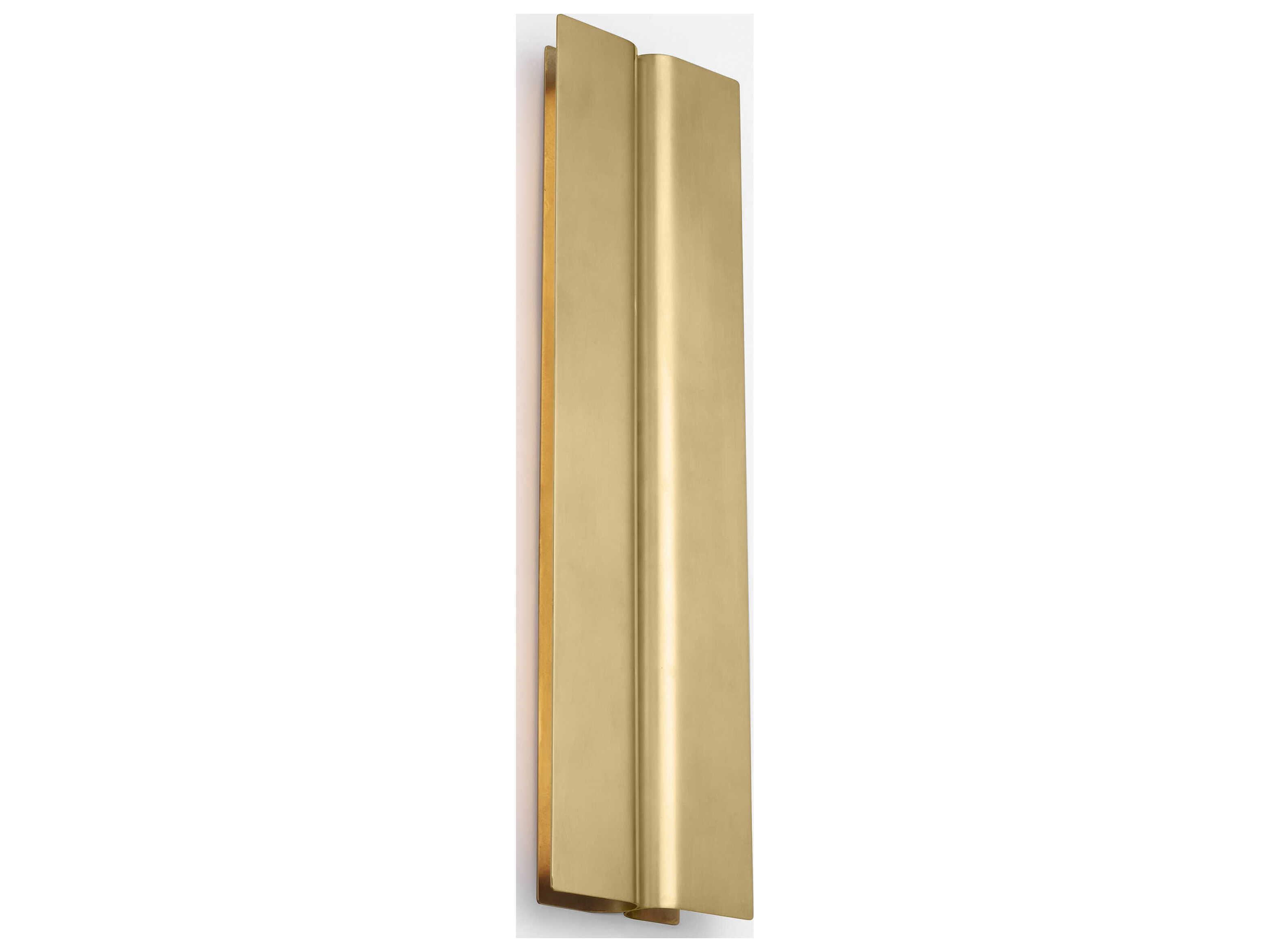 Visual Comfort Modern Cloak 1-Light Brass Vanity Light