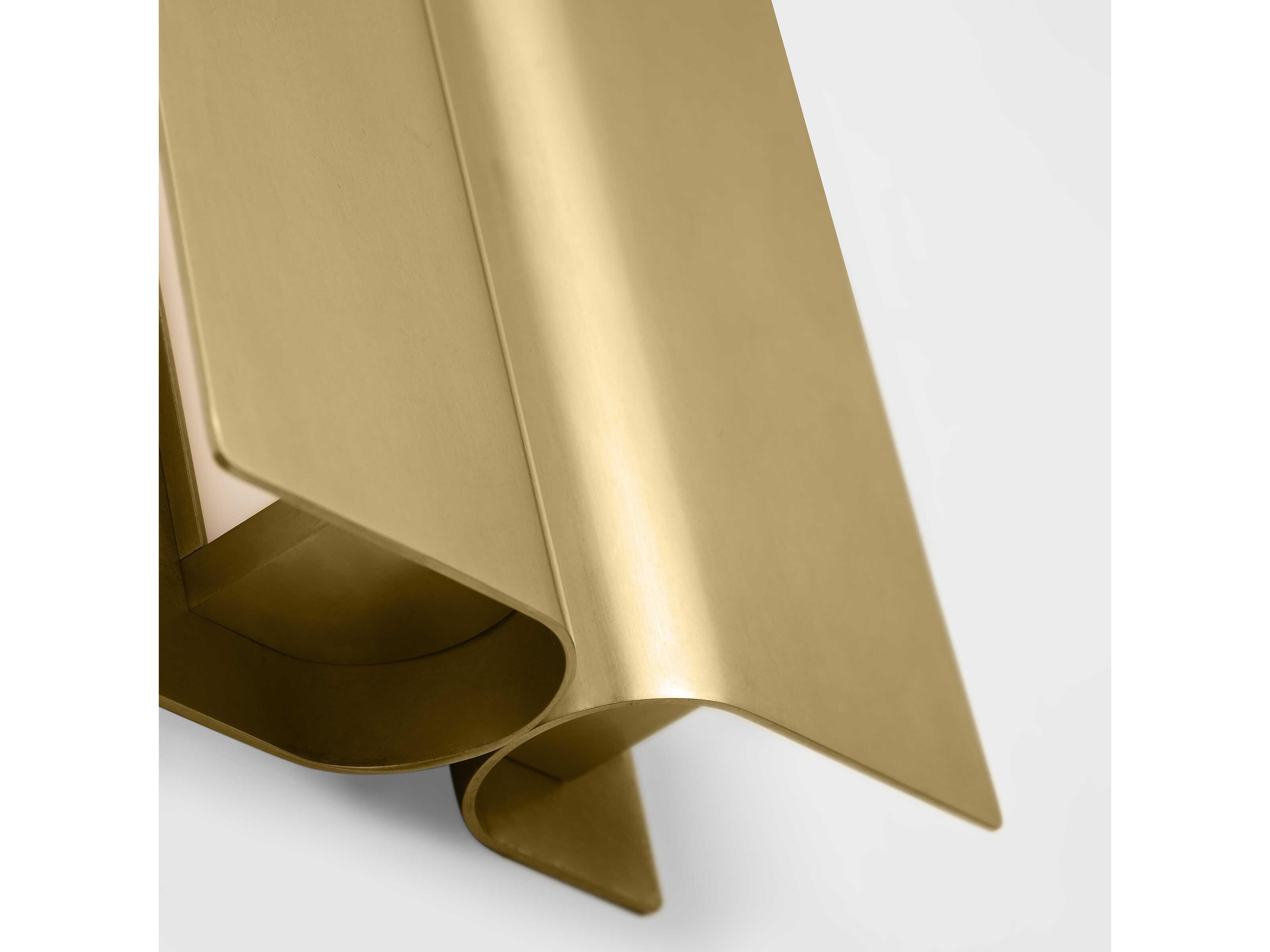 Visual Comfort Modern Cloak 1-Light Brass Vanity Light