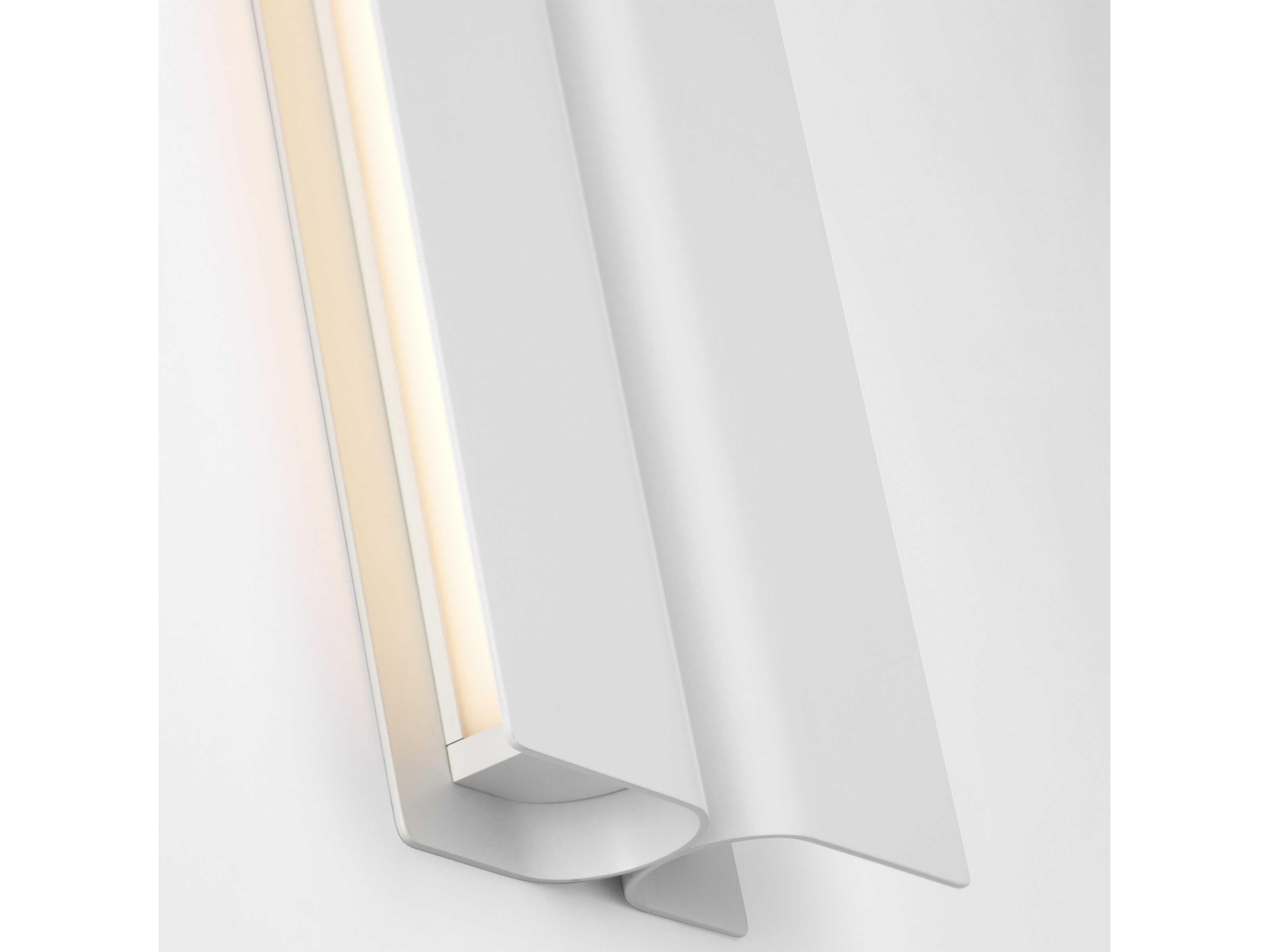 Visual Comfort Modern Cloak 1-Light Matte White Vanity Light